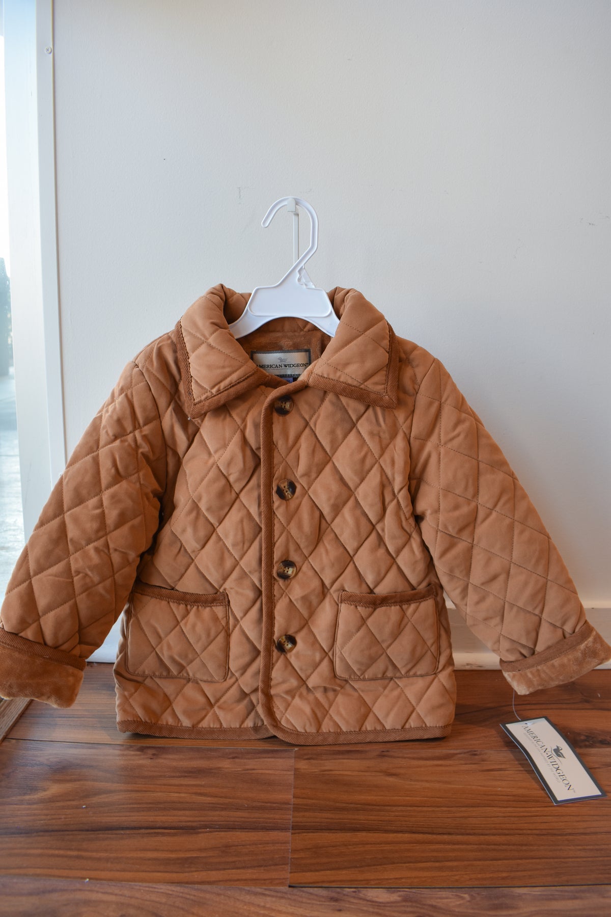 Widgeon Hooded/Quilted Barn Jacket-Caramel