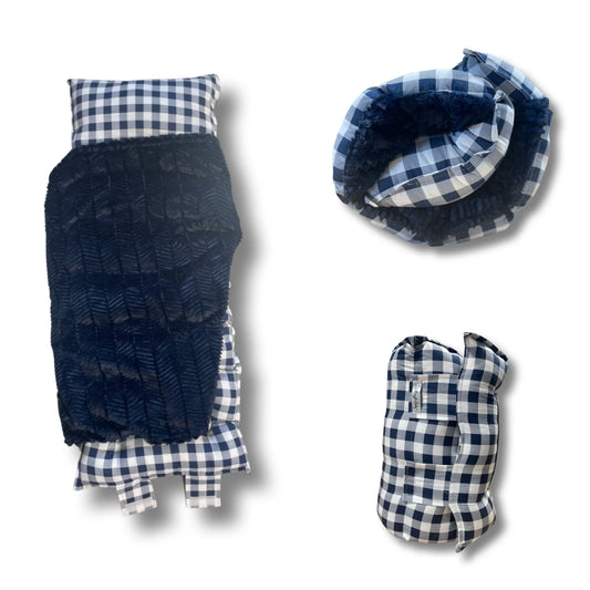 Razzle Baby Nap Mat-Navy Mini Gingham