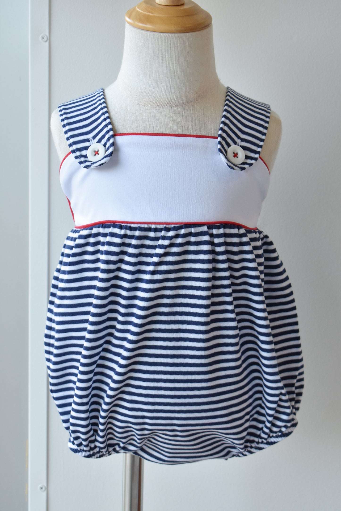 Bingham Pima Bubble-Nantucket Navy Stripe