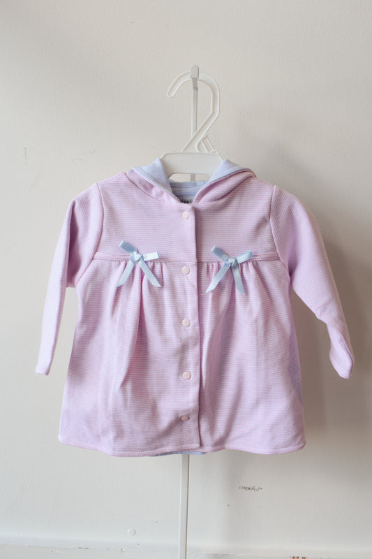 Pink Mini Stripe Bow Jacket