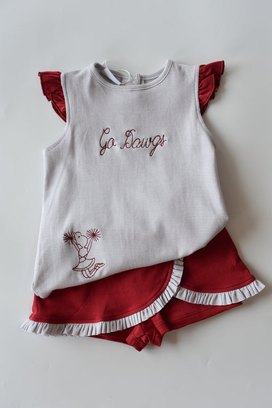 Go Dawgs Cheerleader Skort Set