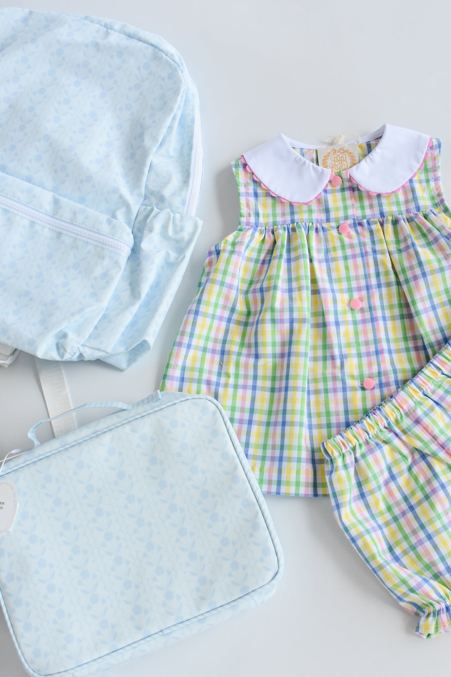 Sleeveless Tabitha’s Teacher’s Pet Knickers Set-Primland Plaid
