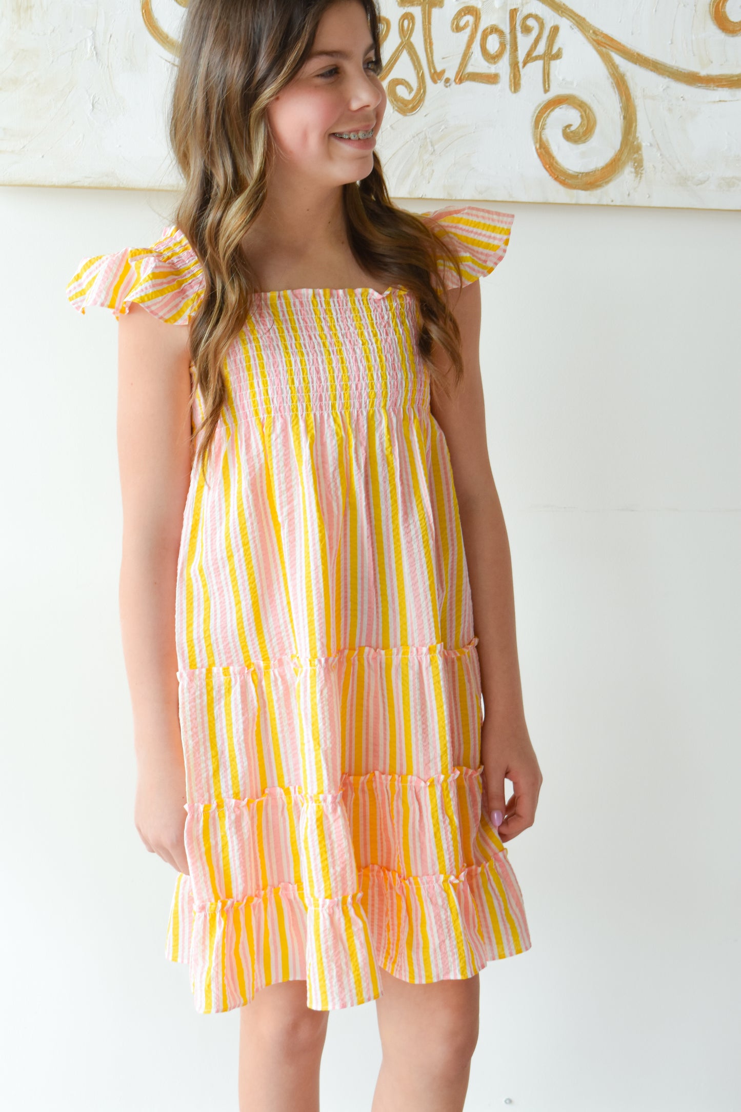 Twirl Dress-Buttercup Seersucker