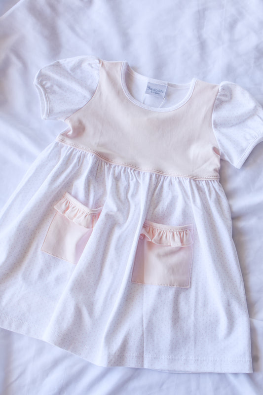 Charlotte’s Pink Dot Popover Dress