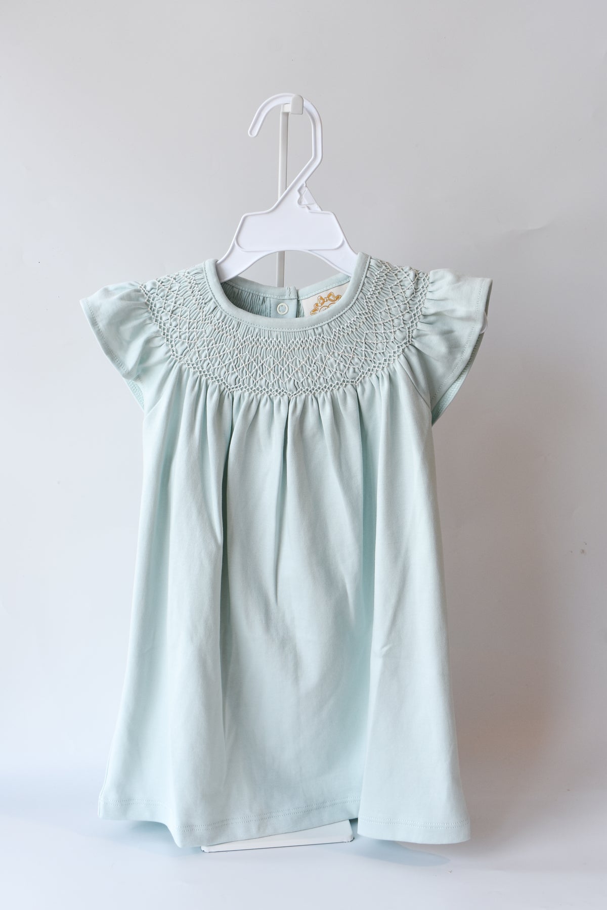 Angel Sleeve Sandy Smocked Dress-Old Greenwich Green