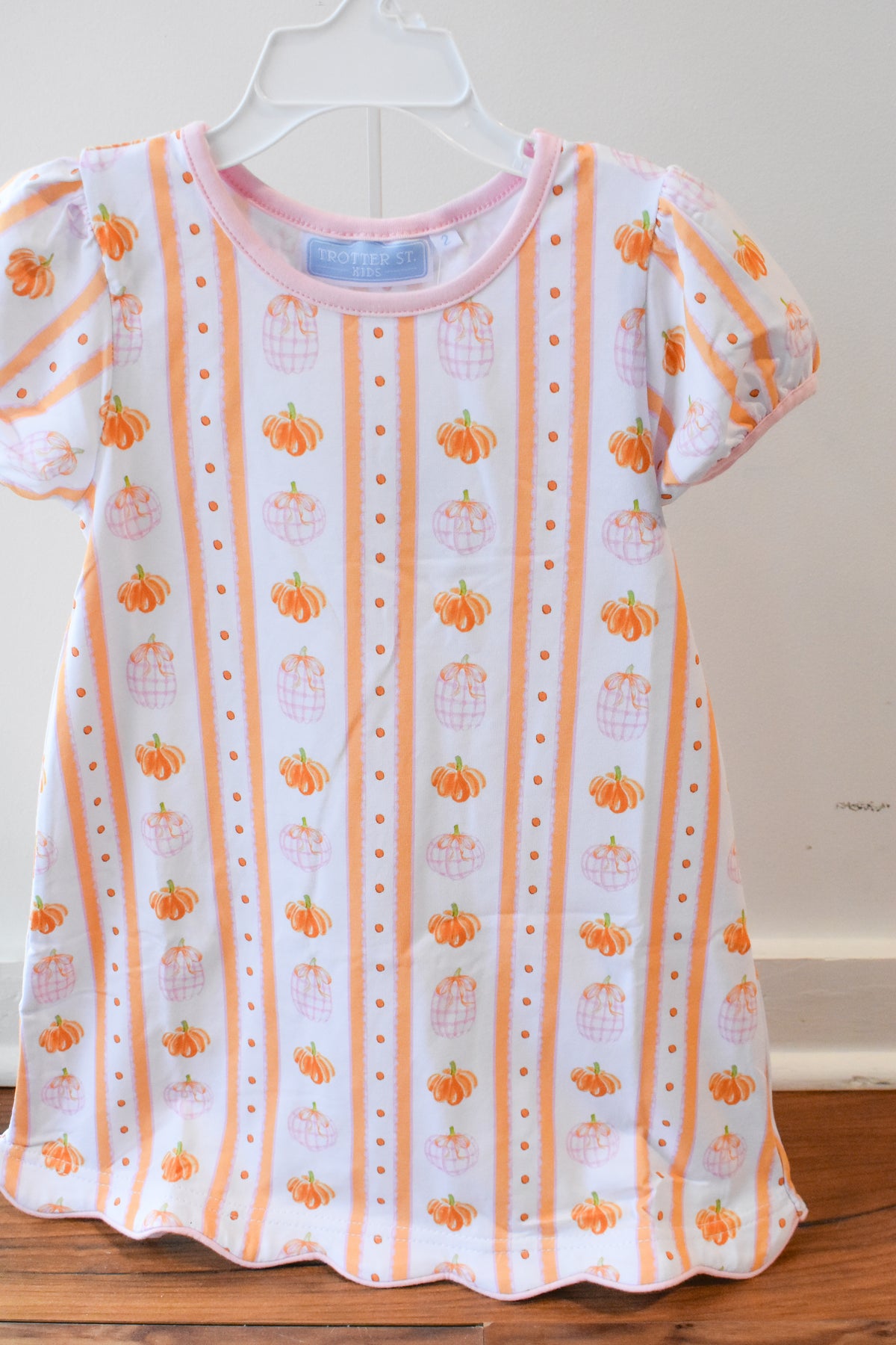 Pumpkin Patch Scallop Knit Dress
