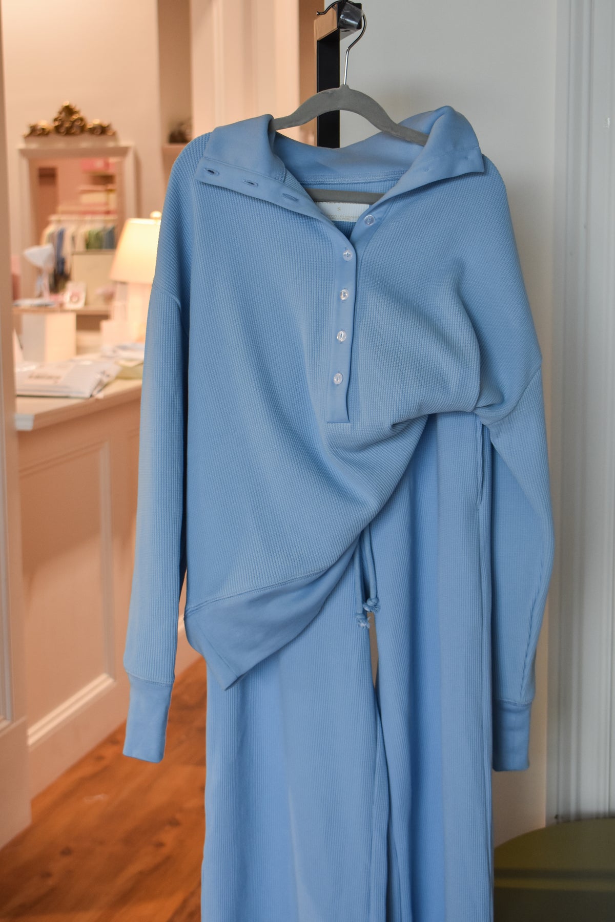Libby's Women's Lounge Set-Sarasota Sky Waffle Knit
