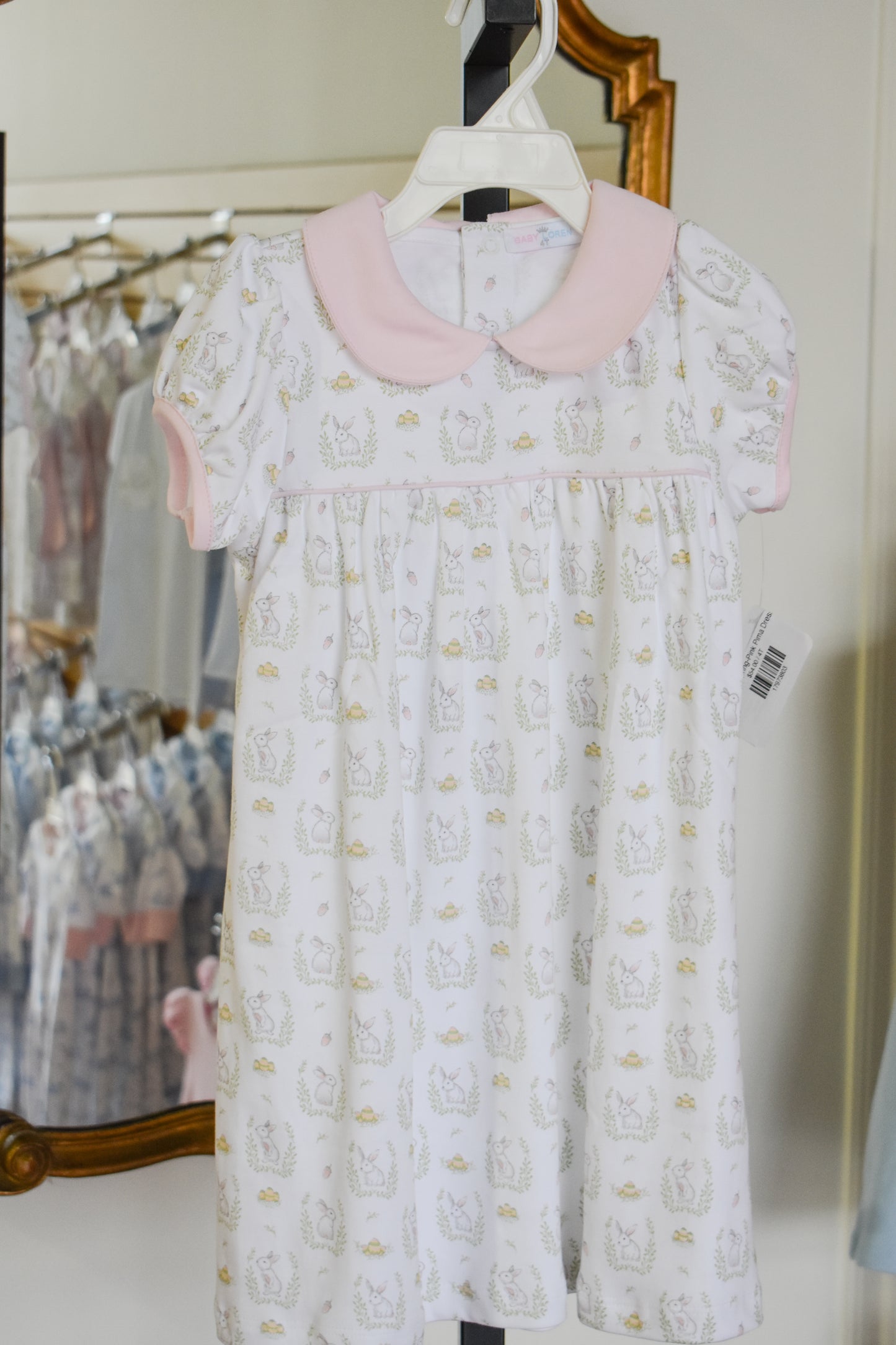 Hop Into Spring-Pink Pima Dress