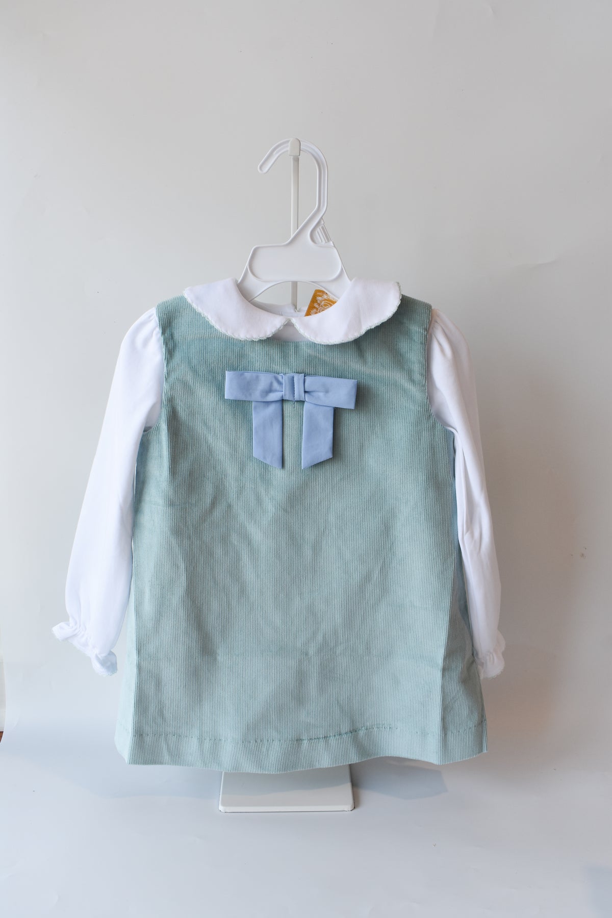 Emma’s Elbow Top-White/Greenwich Green