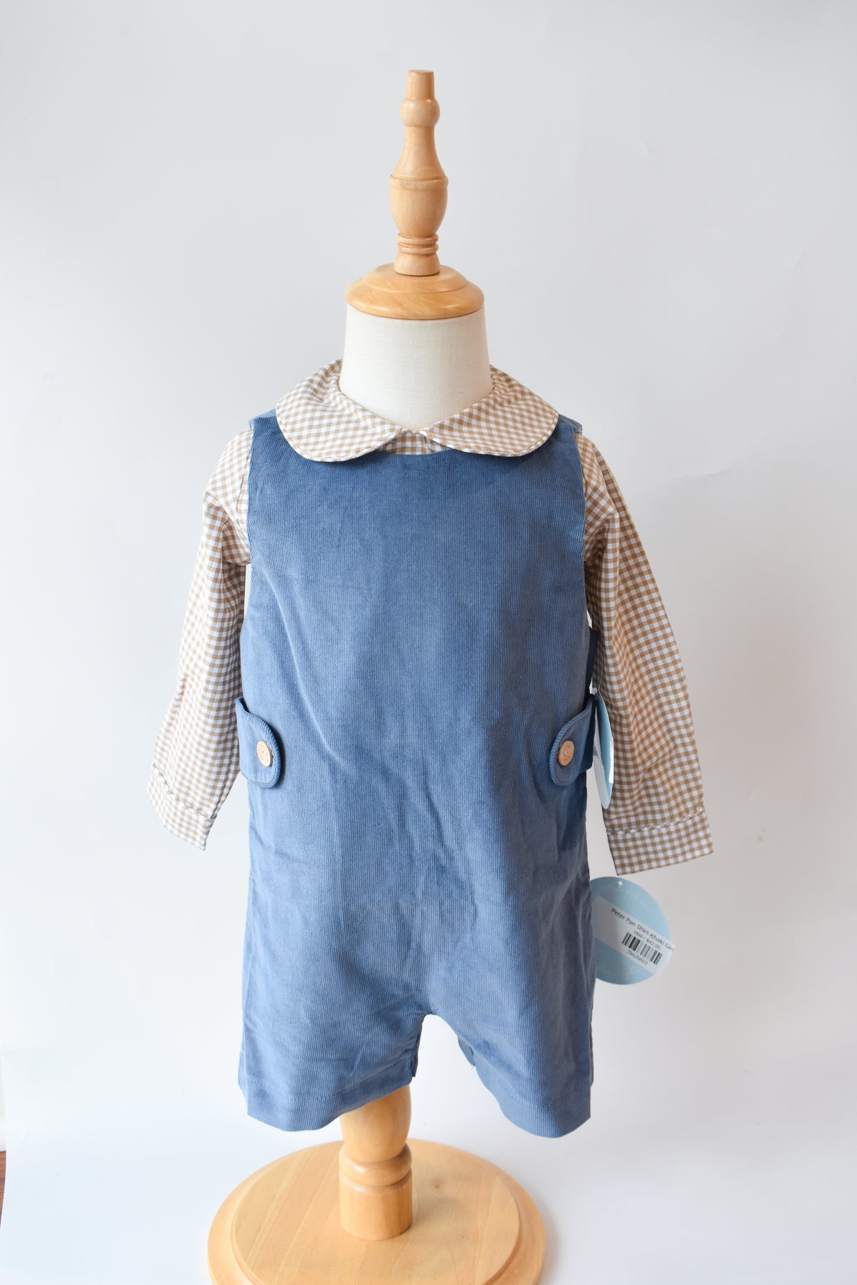 Button Tab Jon Jon-Stormy Blue Corduroy