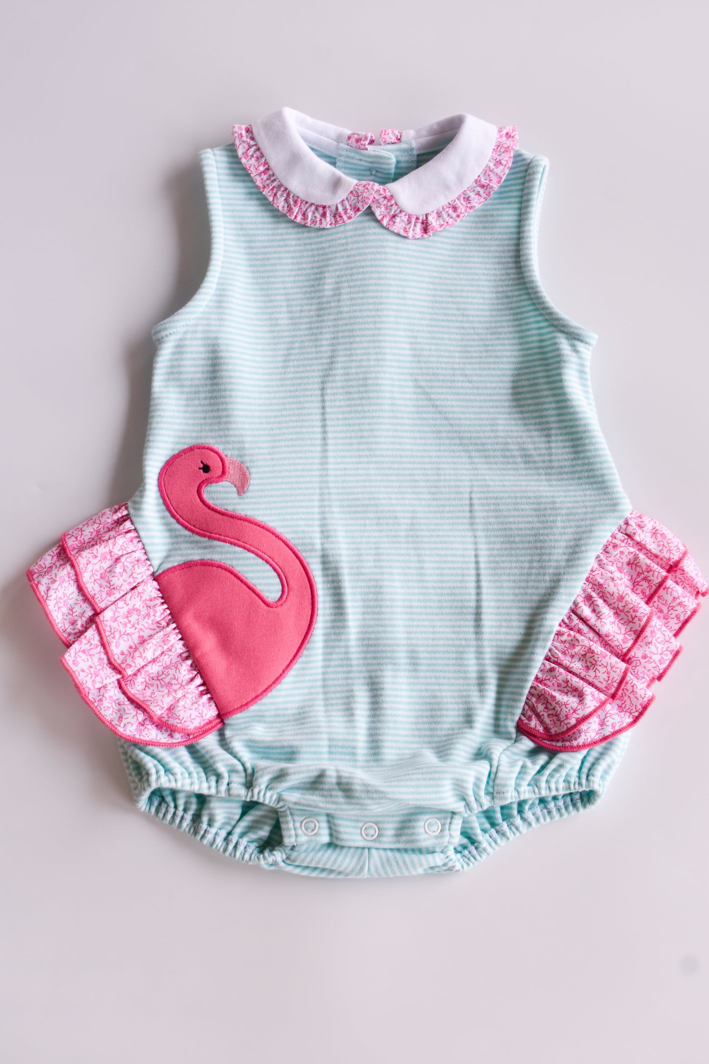 Flamingo Bailey Bubble-Mint Bitty Striped