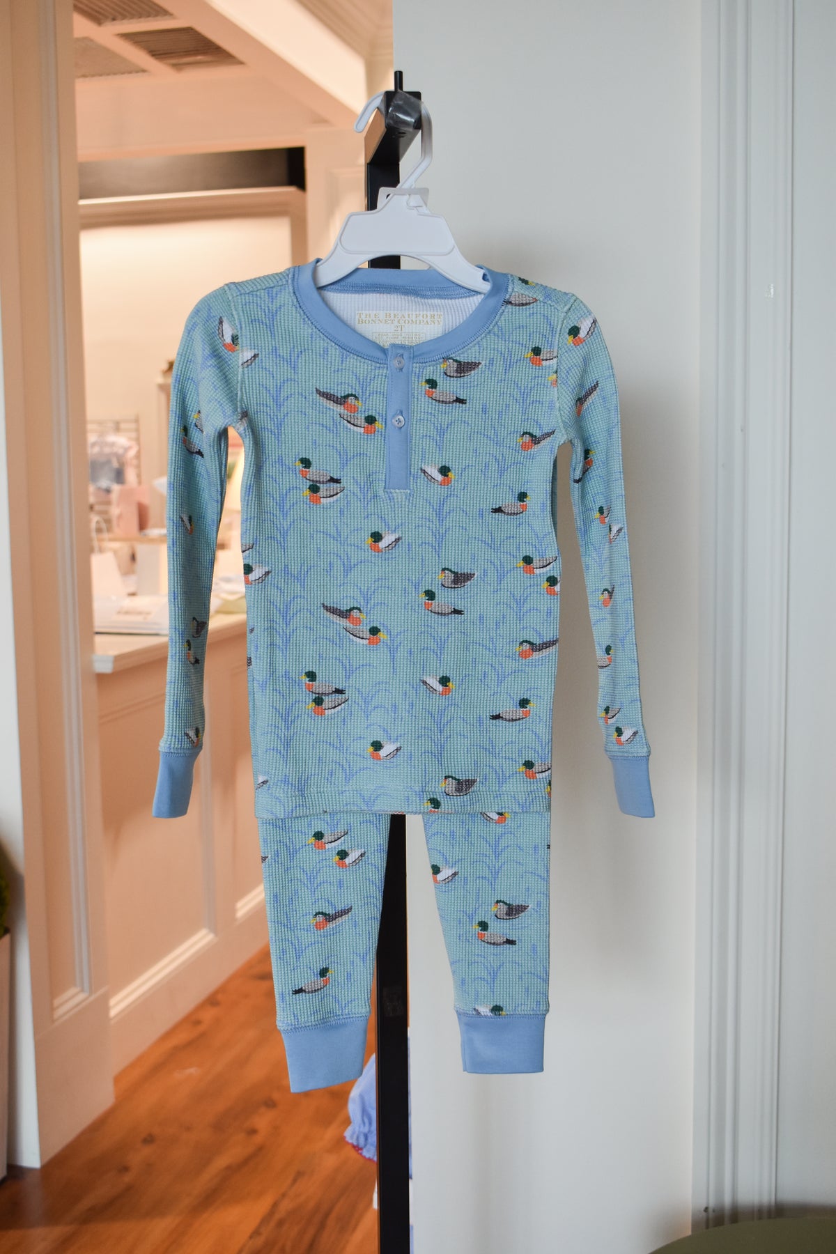 Sutton's Waffle Knit Set-Fine Weather for Ducks