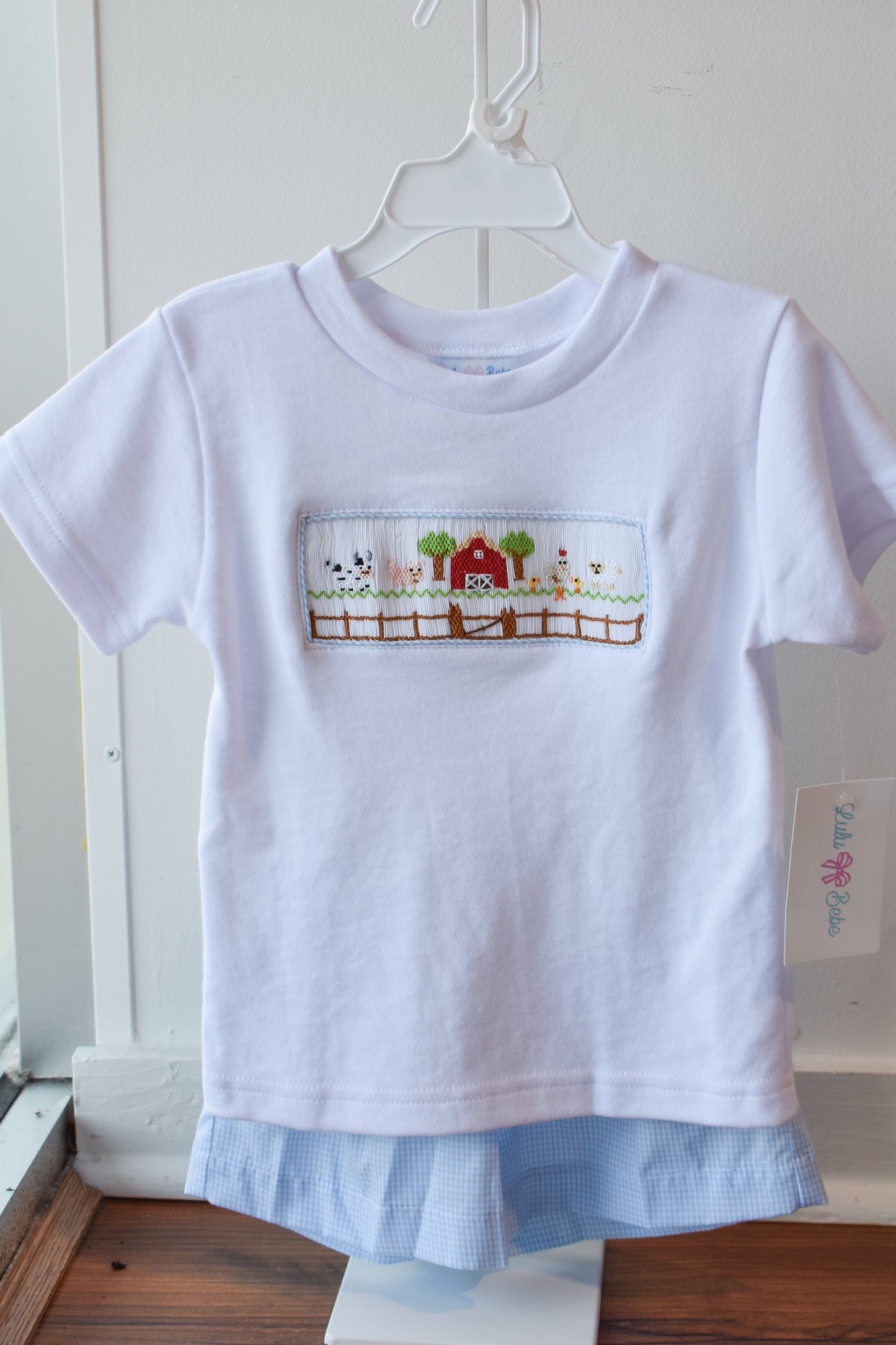 Tom's Farm Day Smocked Short Set