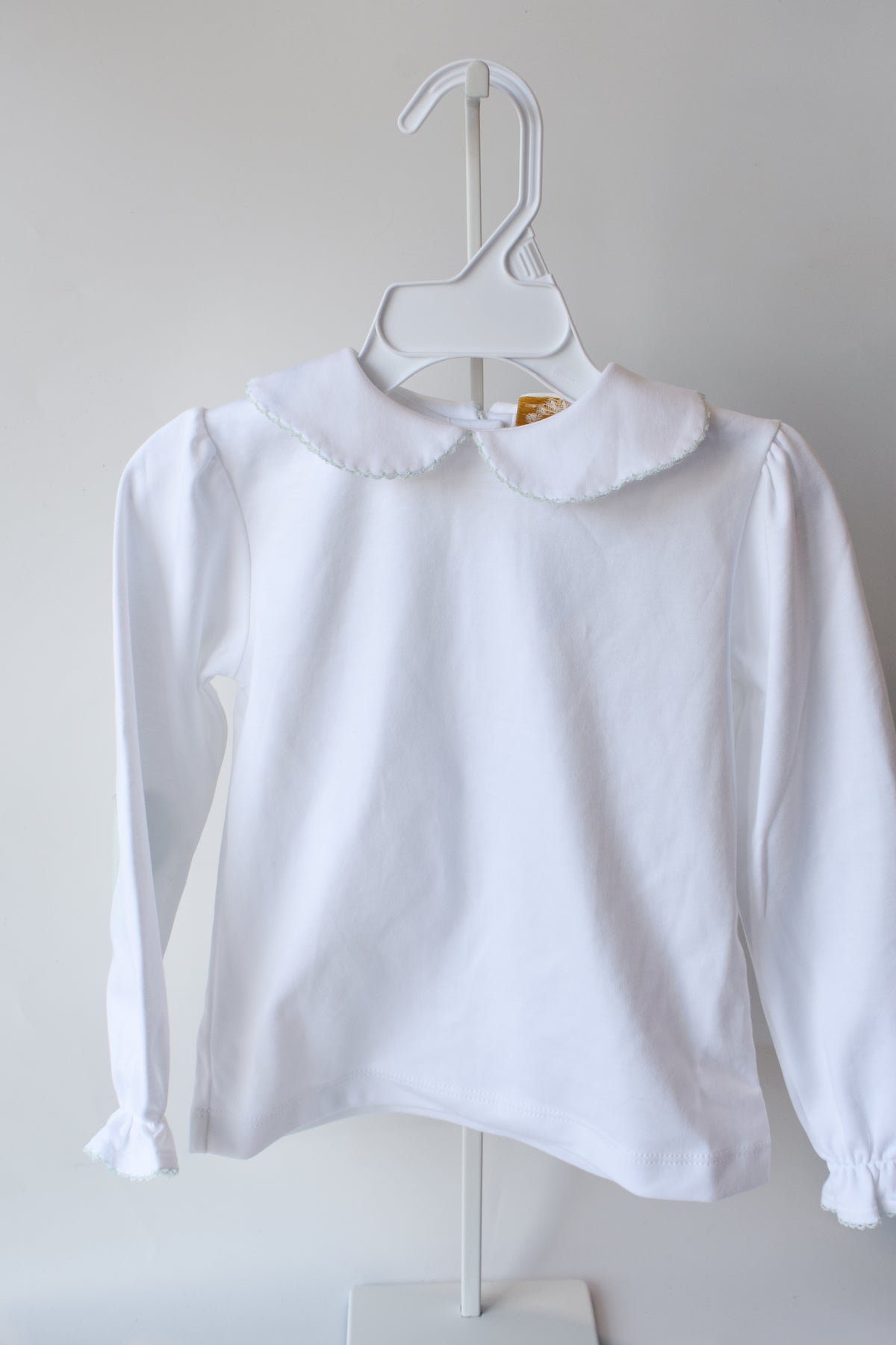 Emma’s Elbow Top-White/Greenwich Green