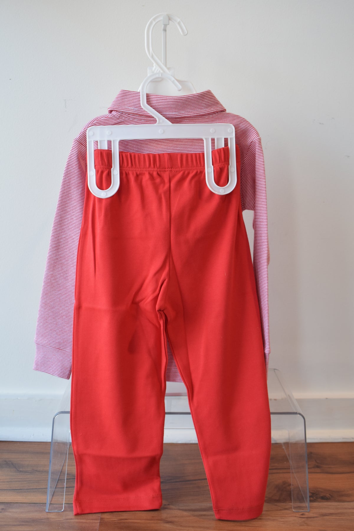 Holiday Horse Long Sleeve Mini Stripe Polo/Pant Set