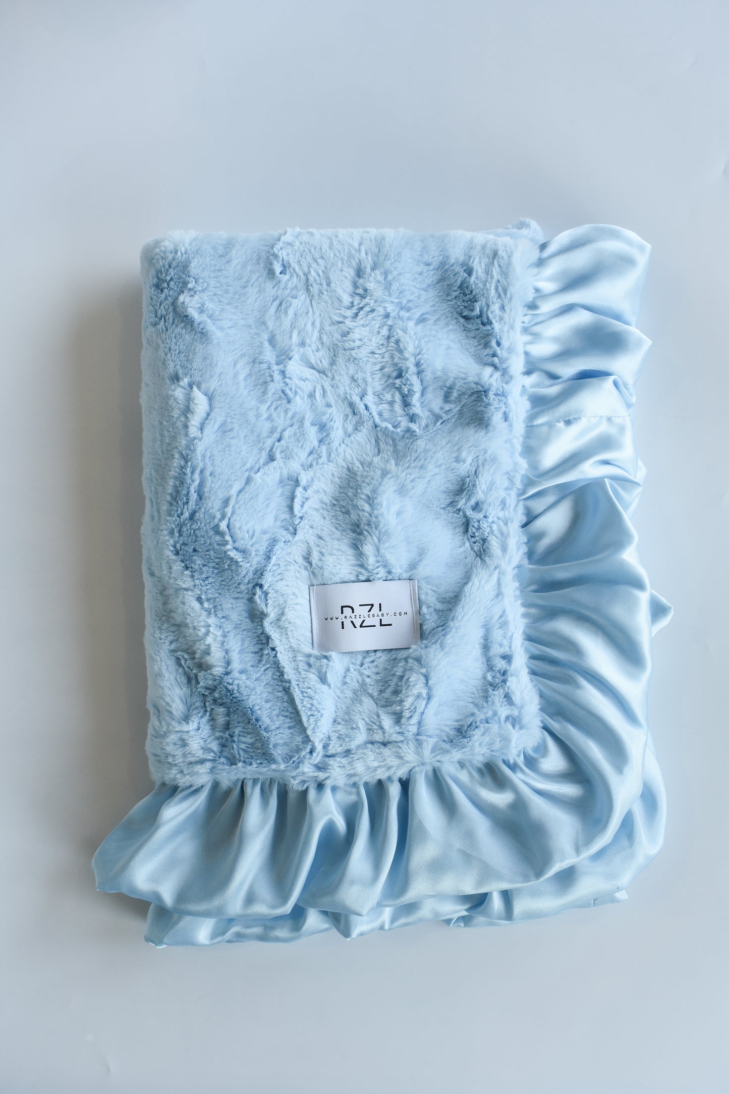 Double Plush Blanket-Classic Blue Hide
