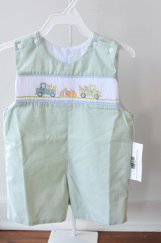 Pete’s Pumpkin Pickup Smocked Shortall
