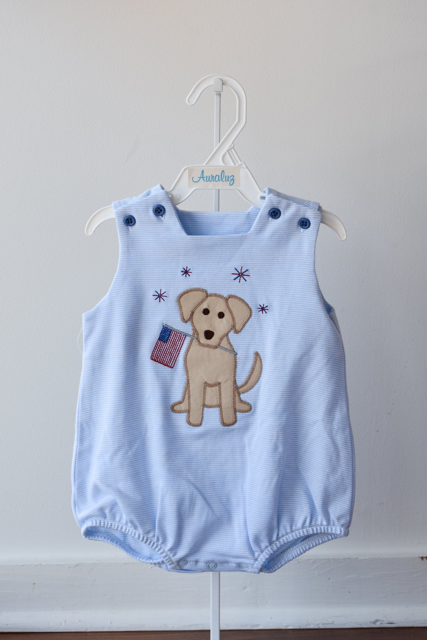 Patriotic Pup Knit Boy Bubble