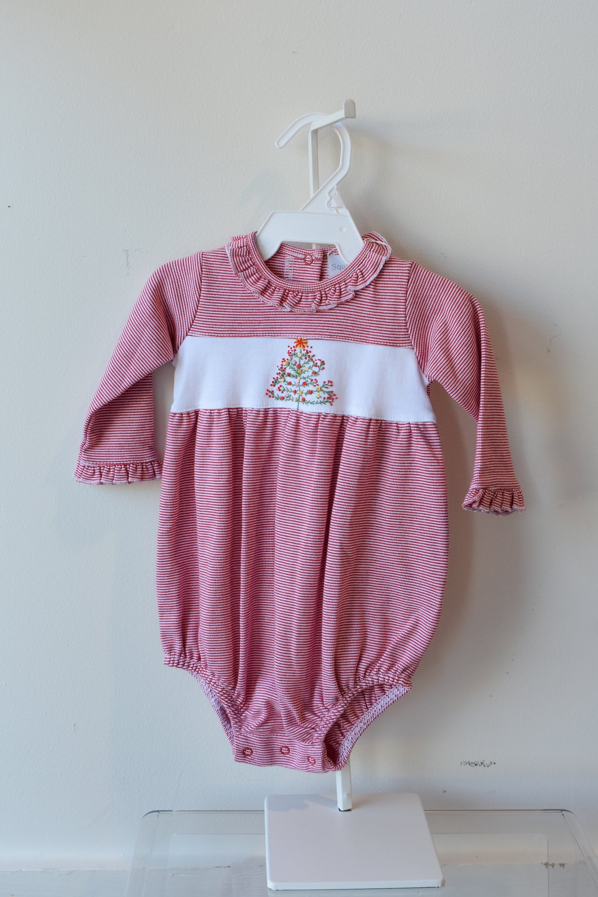 Holiday Holly Long Sleeve Ruffled Bubble
