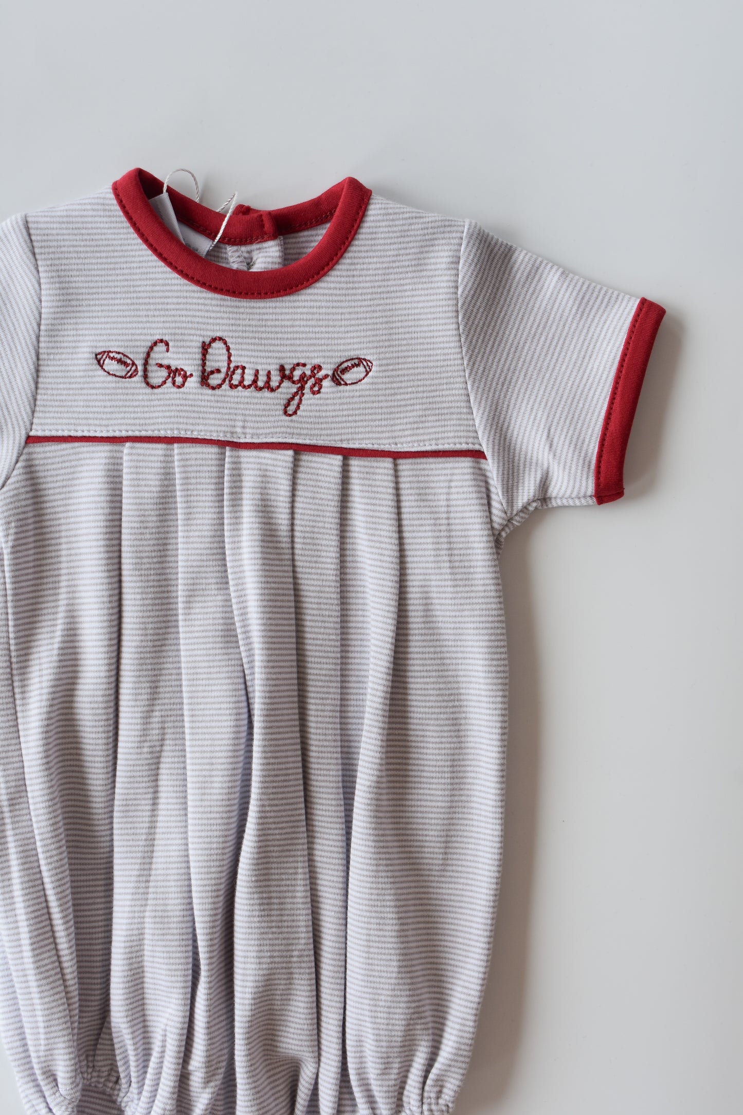 Go Dawgs Football Embroidered Bubble
