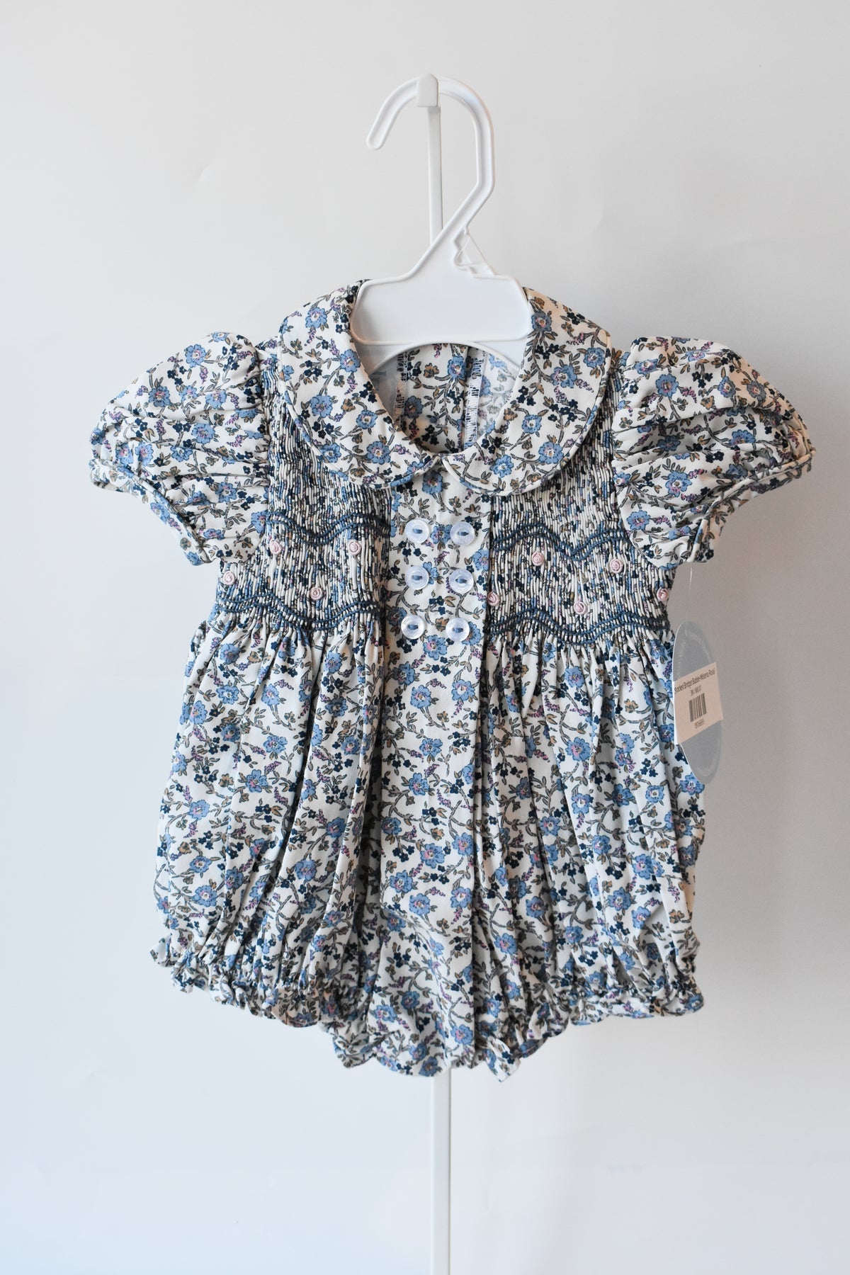 Smocked Bridget Bubble-Wisteria Floral