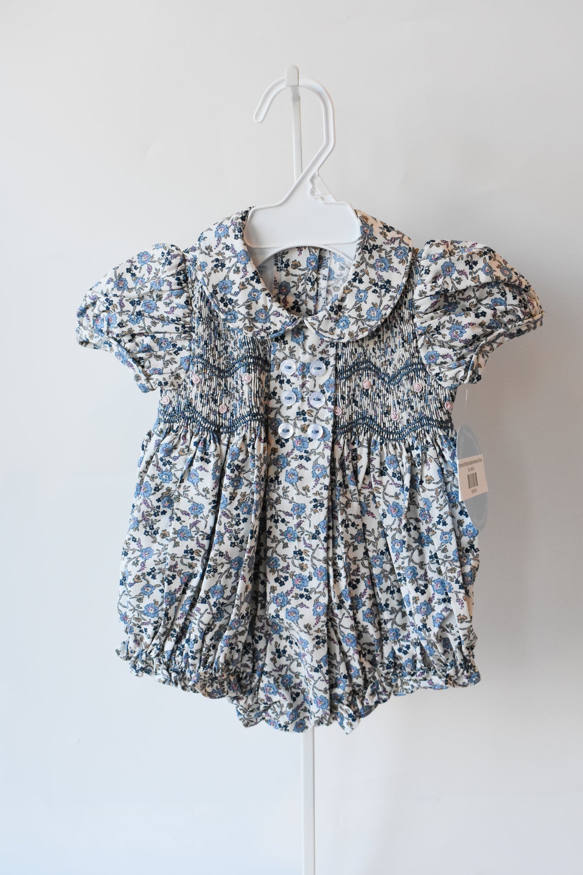 Smocked Bridget Bubble-Wisteria Floral