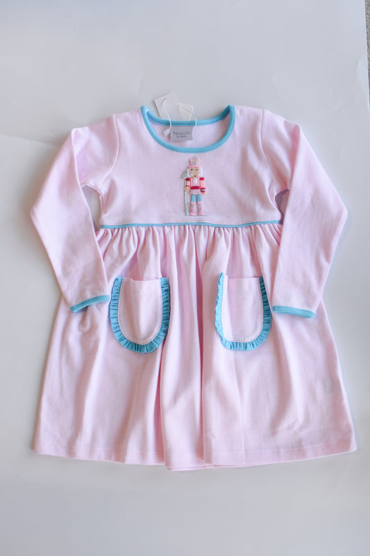 Pastel Nutcracker Long Sleeve Popover Dress