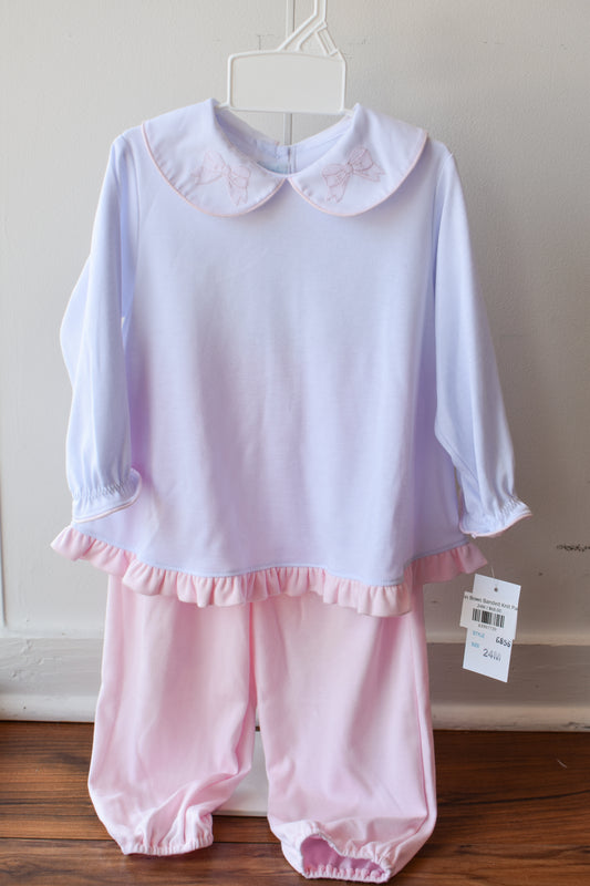 Pretty in Bows Banded Knit Pant Set