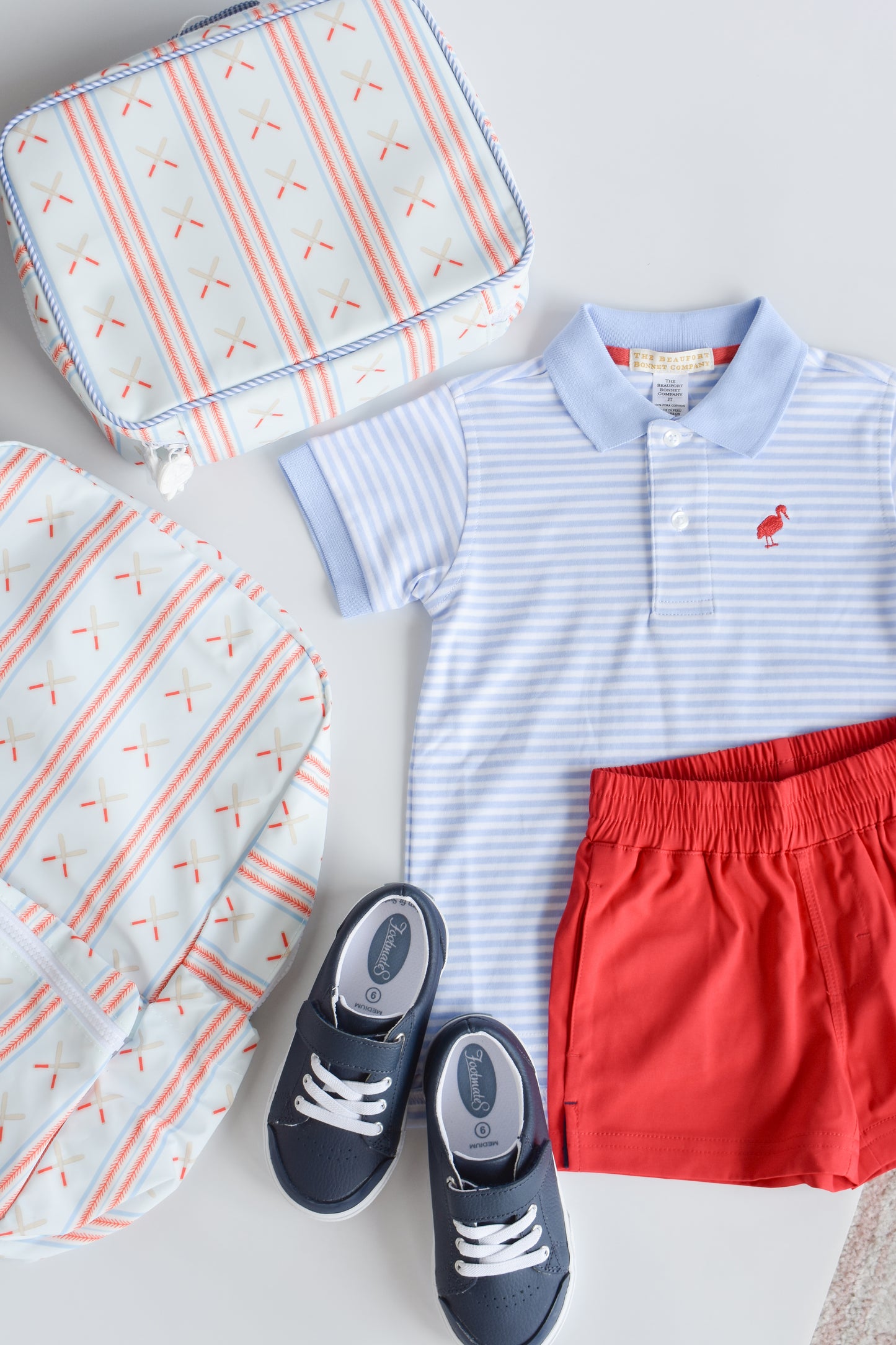 Prim & Proper Polo-Beale St Blue Stripe