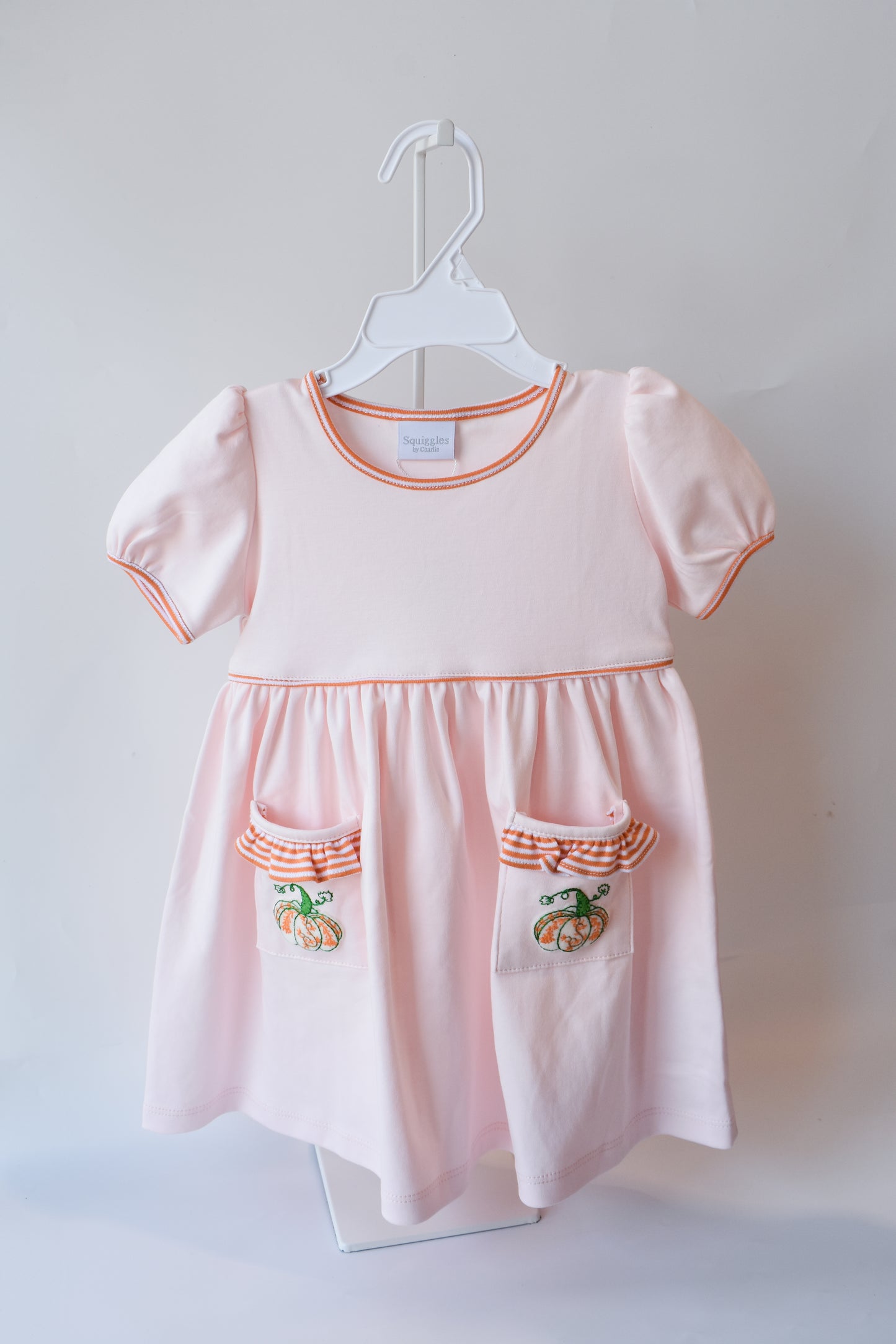 Pink Mini Pumpkin Pocket Dress