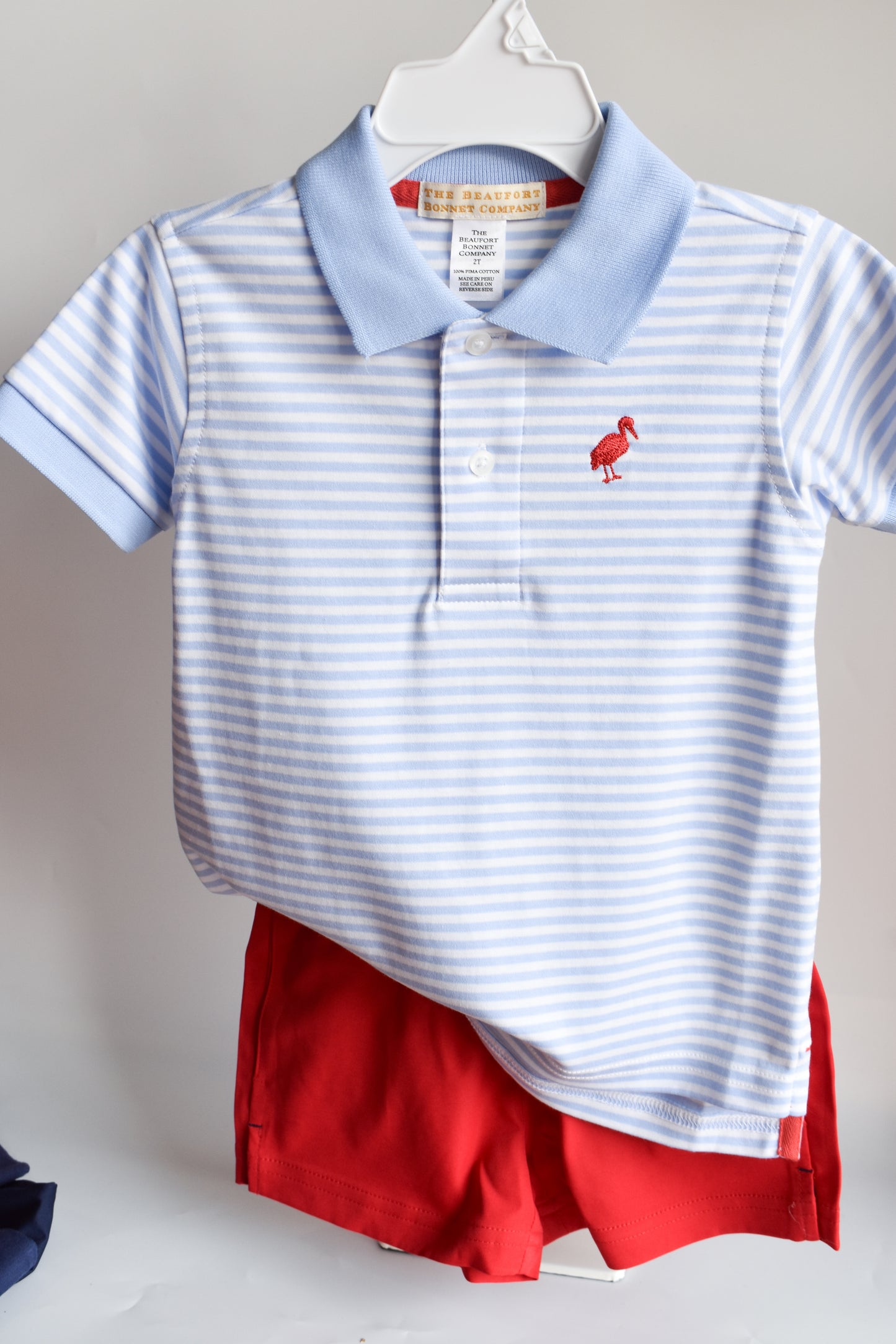 Prim & Proper Polo-Beale St Blue Stripe