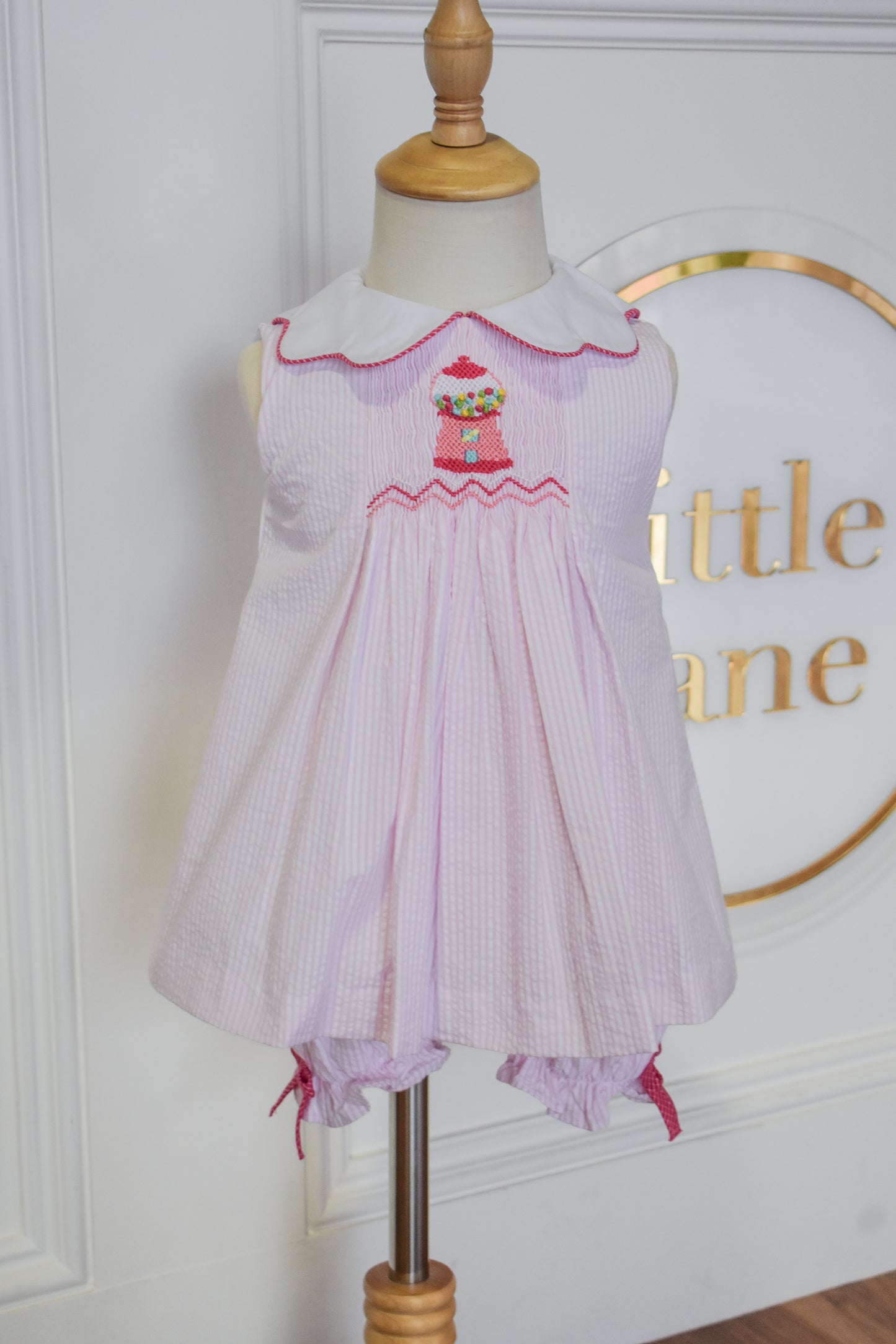 Bubblegum Bliss Seersucker Bloomer Set