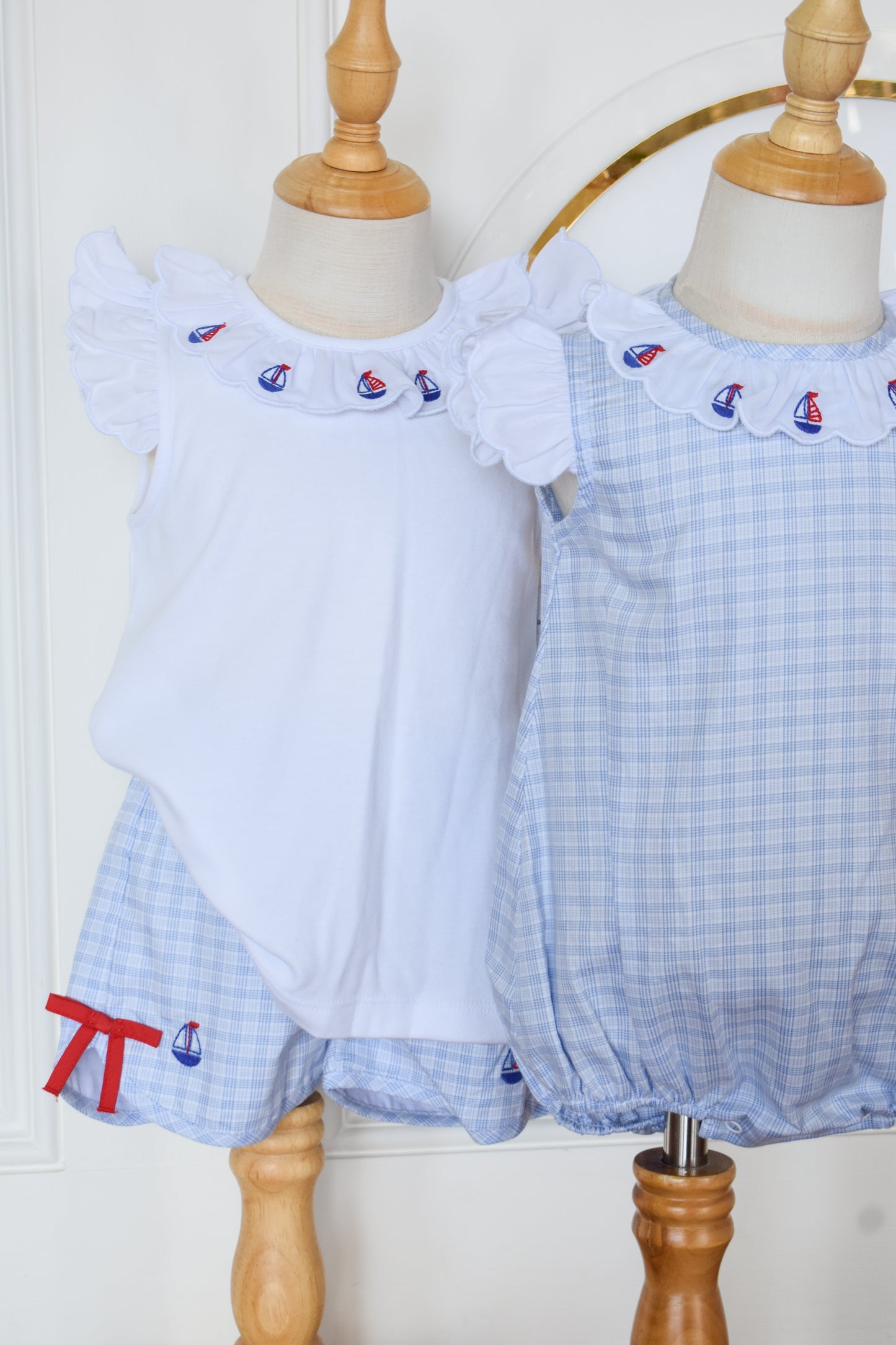 Mini Sails Scalloped Angel Short Set