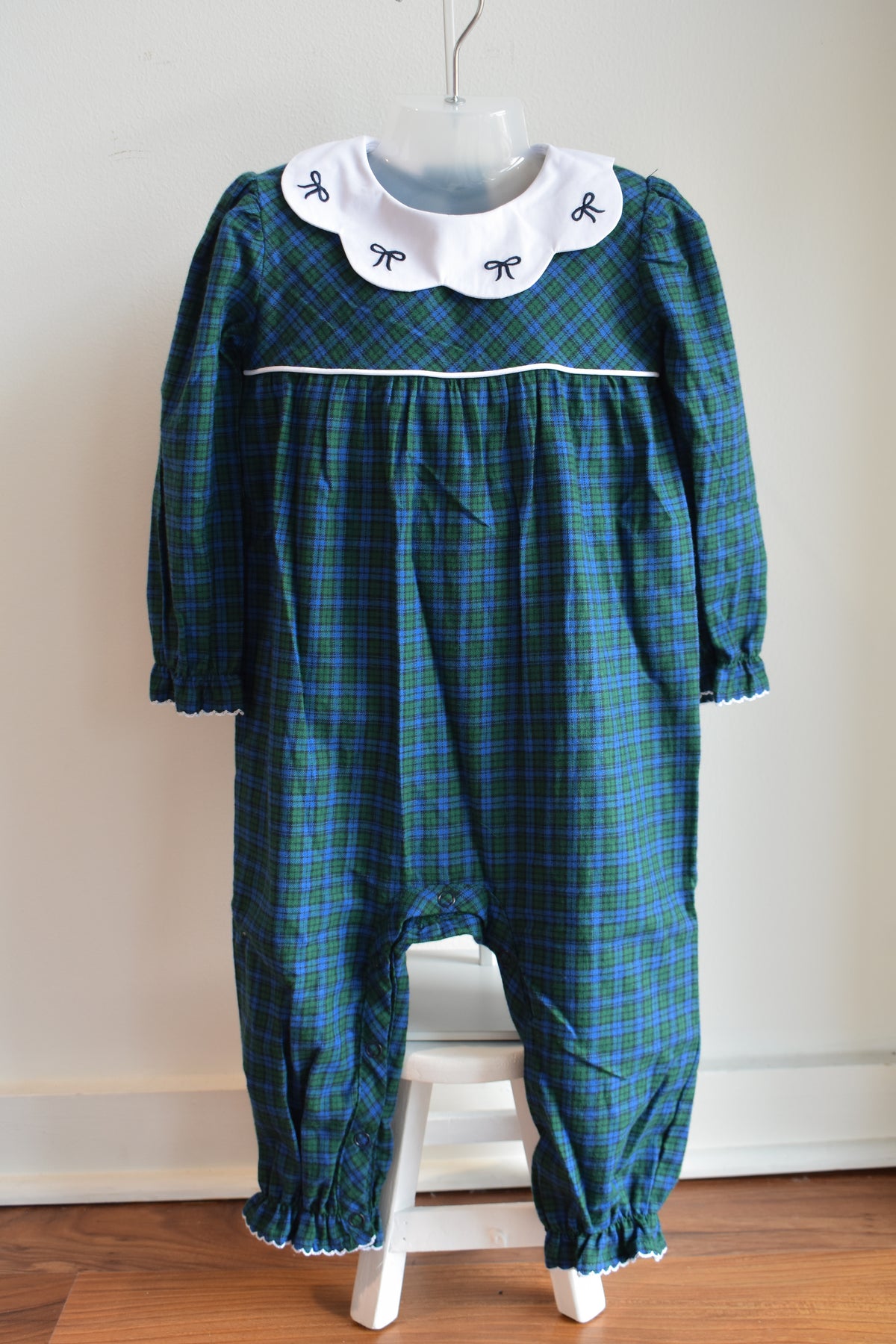 Long Sleeve Britt Romper-Flannel Woodlake Plaid