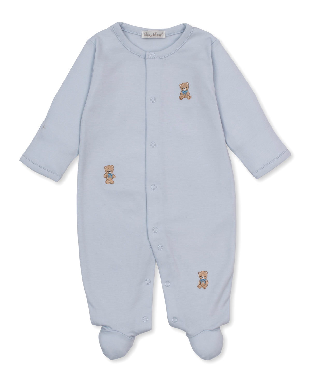 Teddy Bear Club Blue Snap Footie