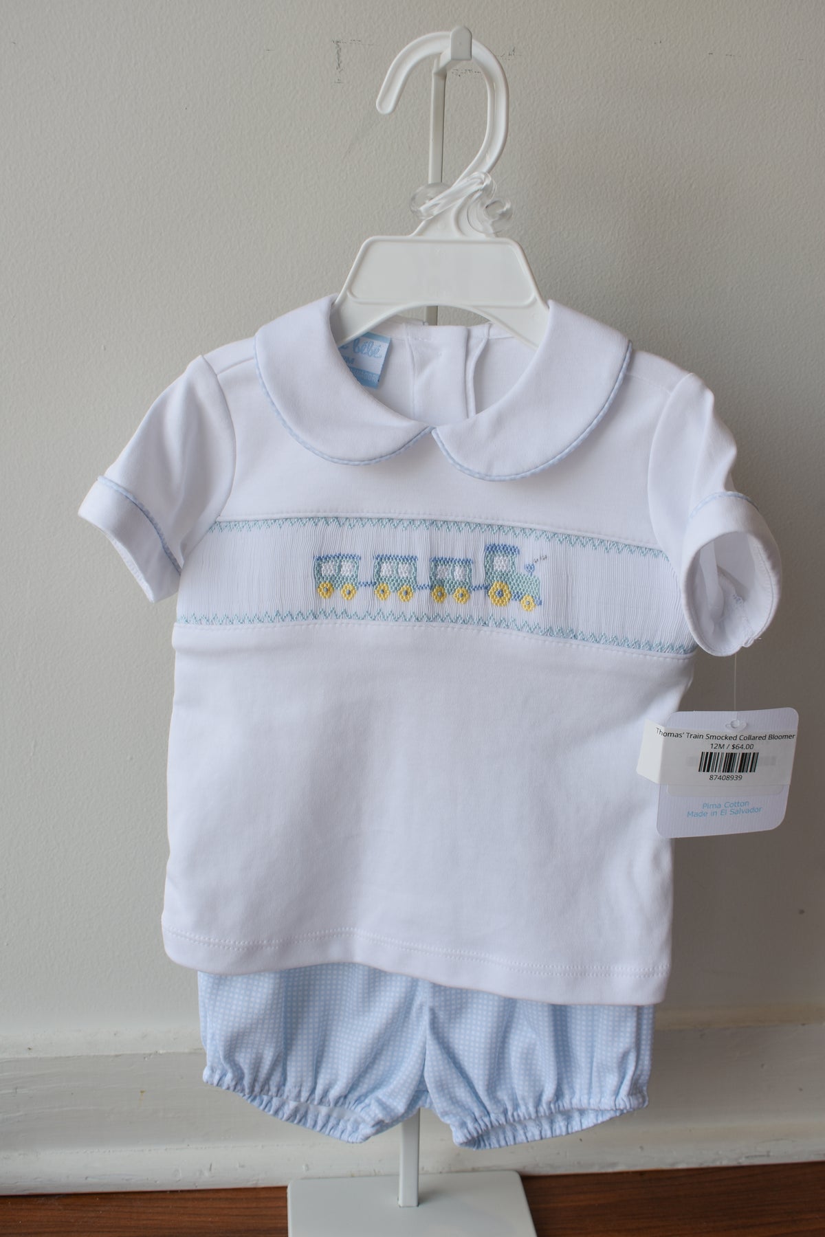 Thomas’ Train Smocked Collared Bloomer Set