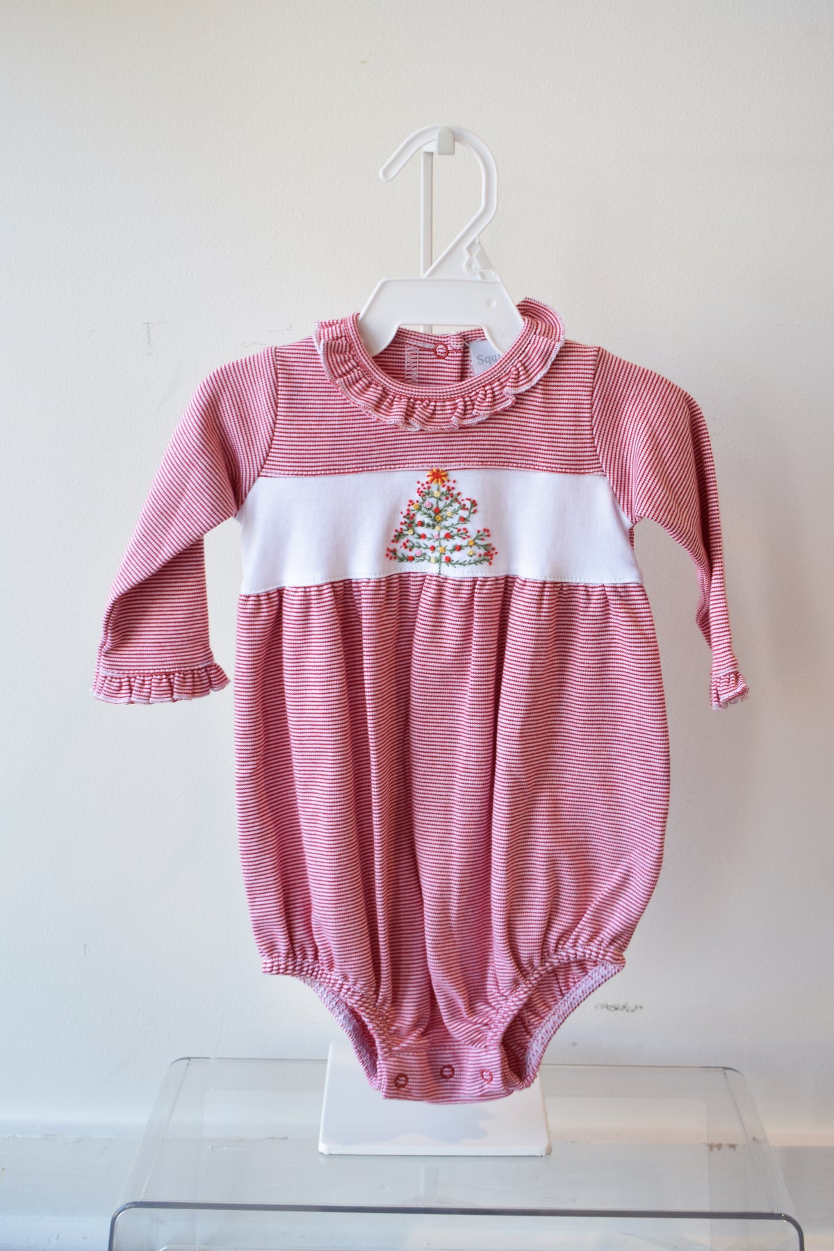 Holiday Holly Long Sleeve Ruffled Bubble