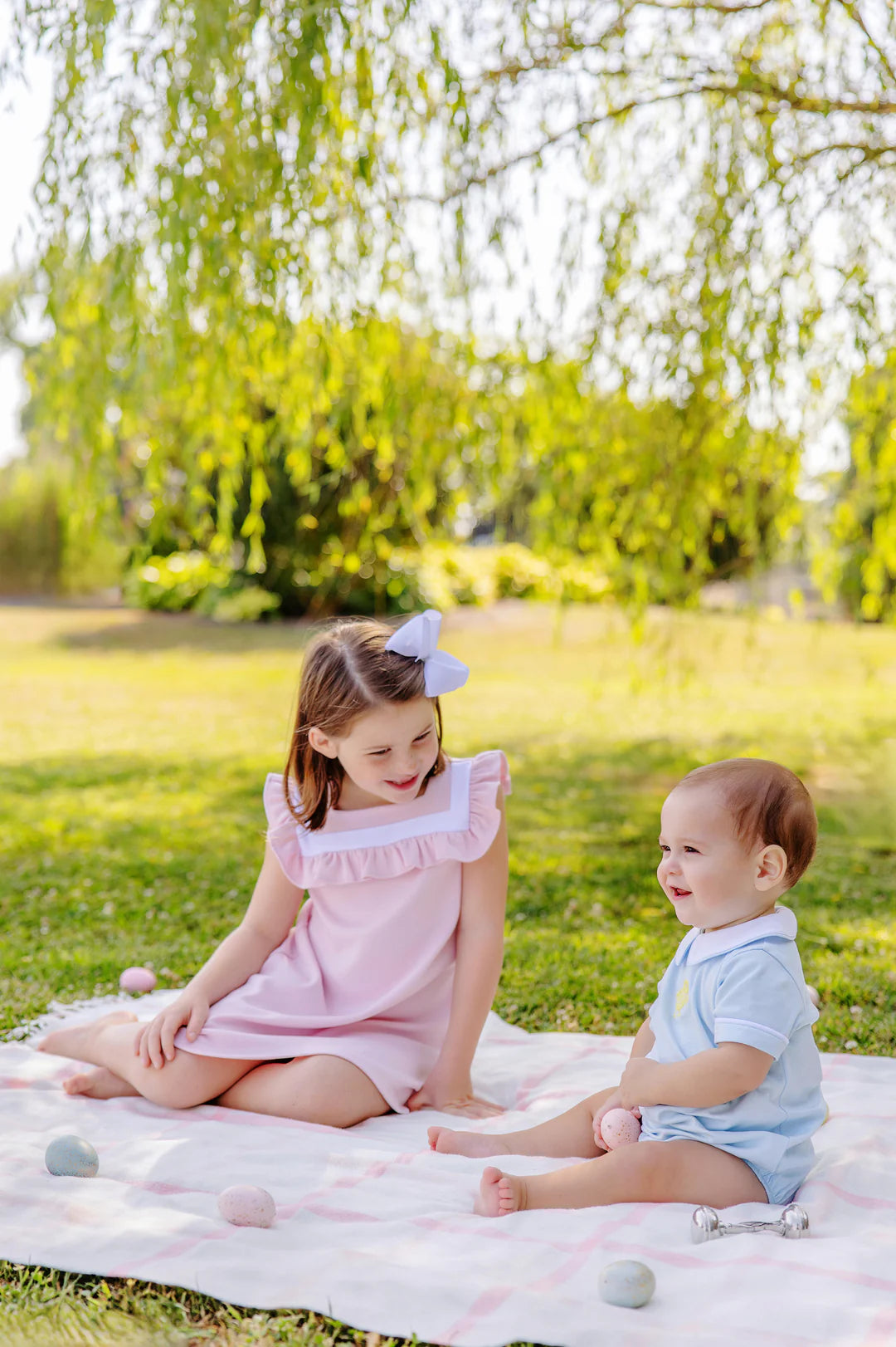 Darla Dress-Palm Beach Pink/Worth Ave White