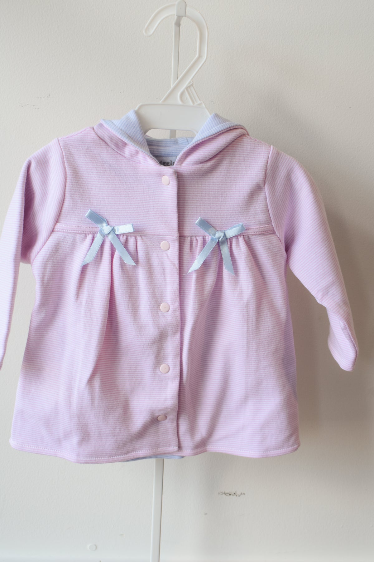Pink Mini Stripe Bow Jacket