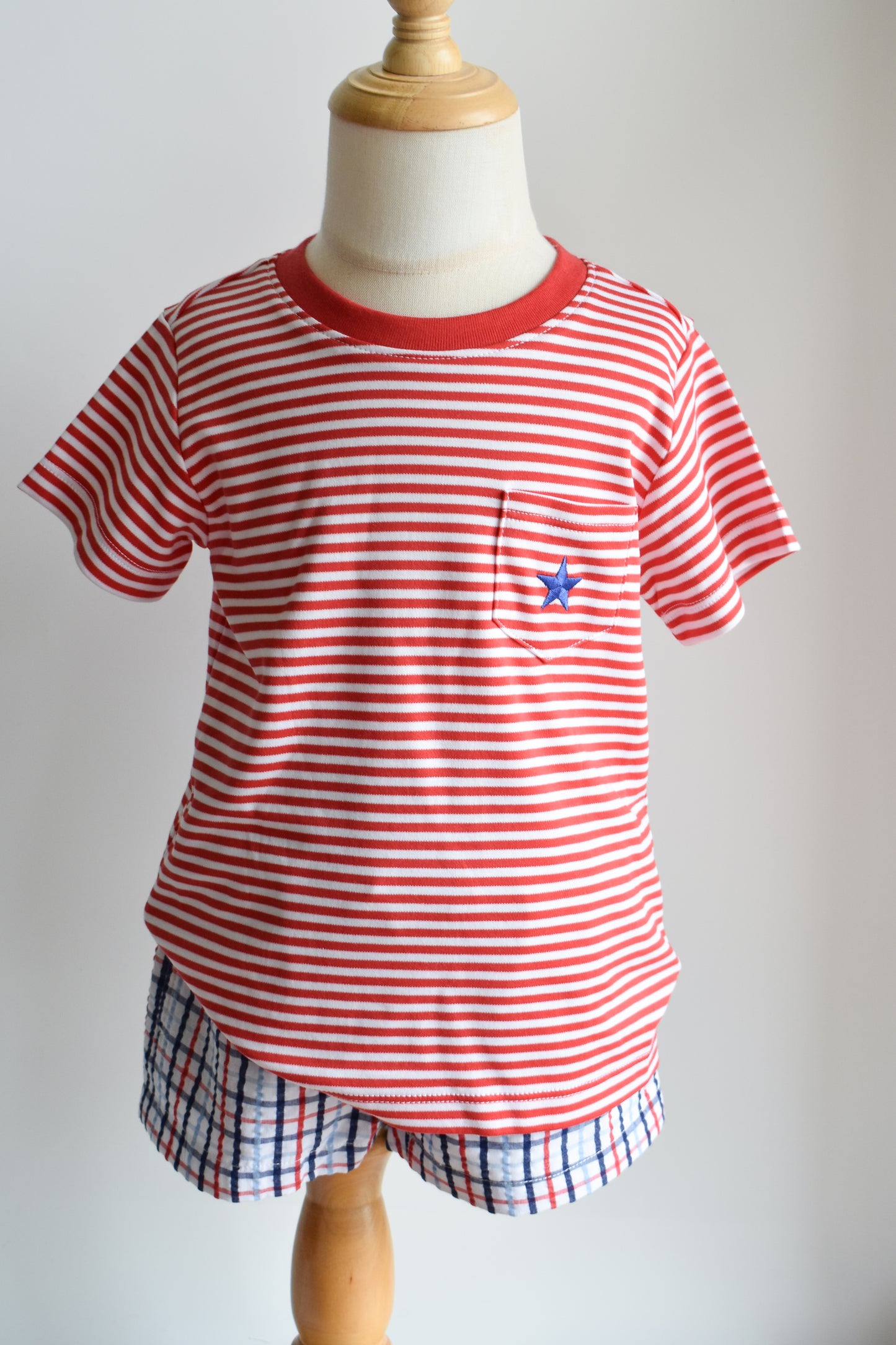 Carter Crewneck-Richmond Red Striped/Royal Star