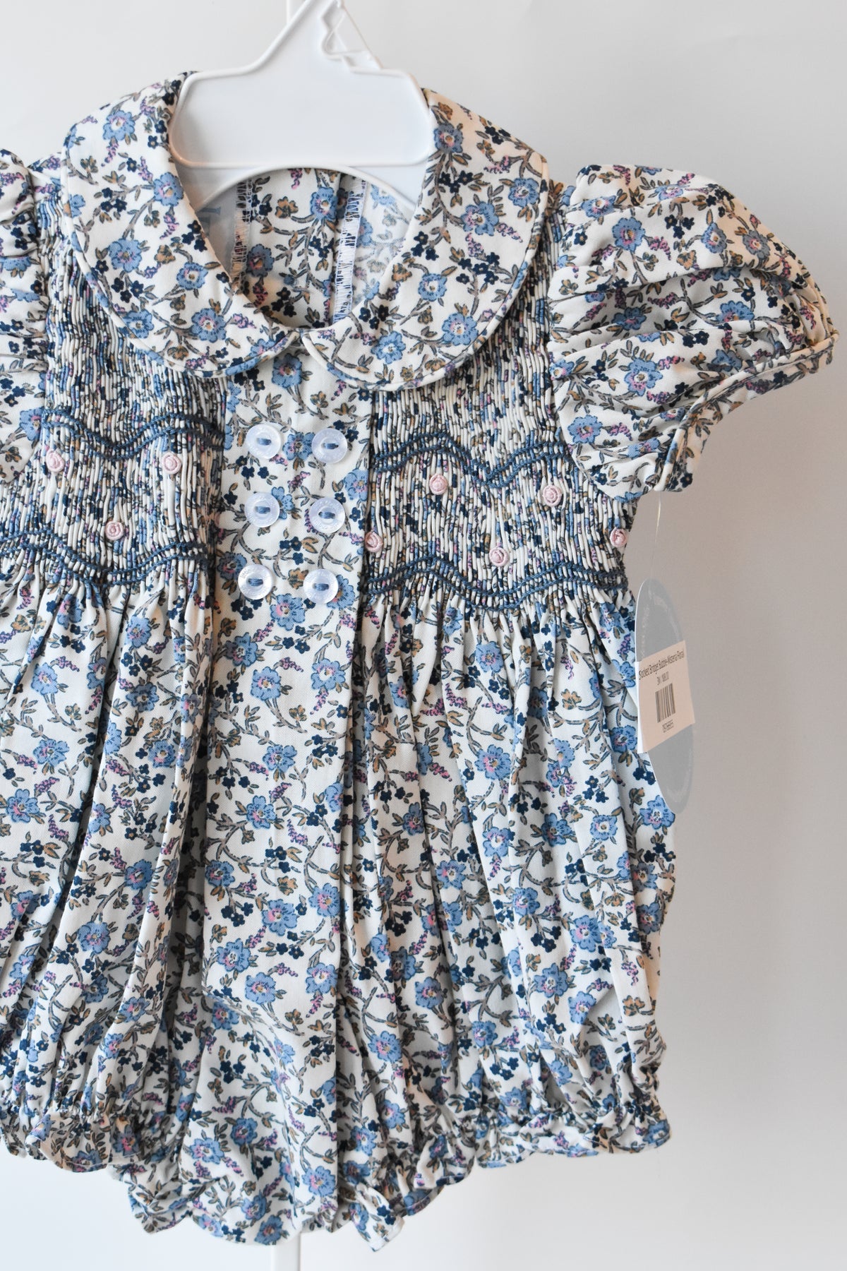 Smocked Bridget Bubble-Wisteria Floral