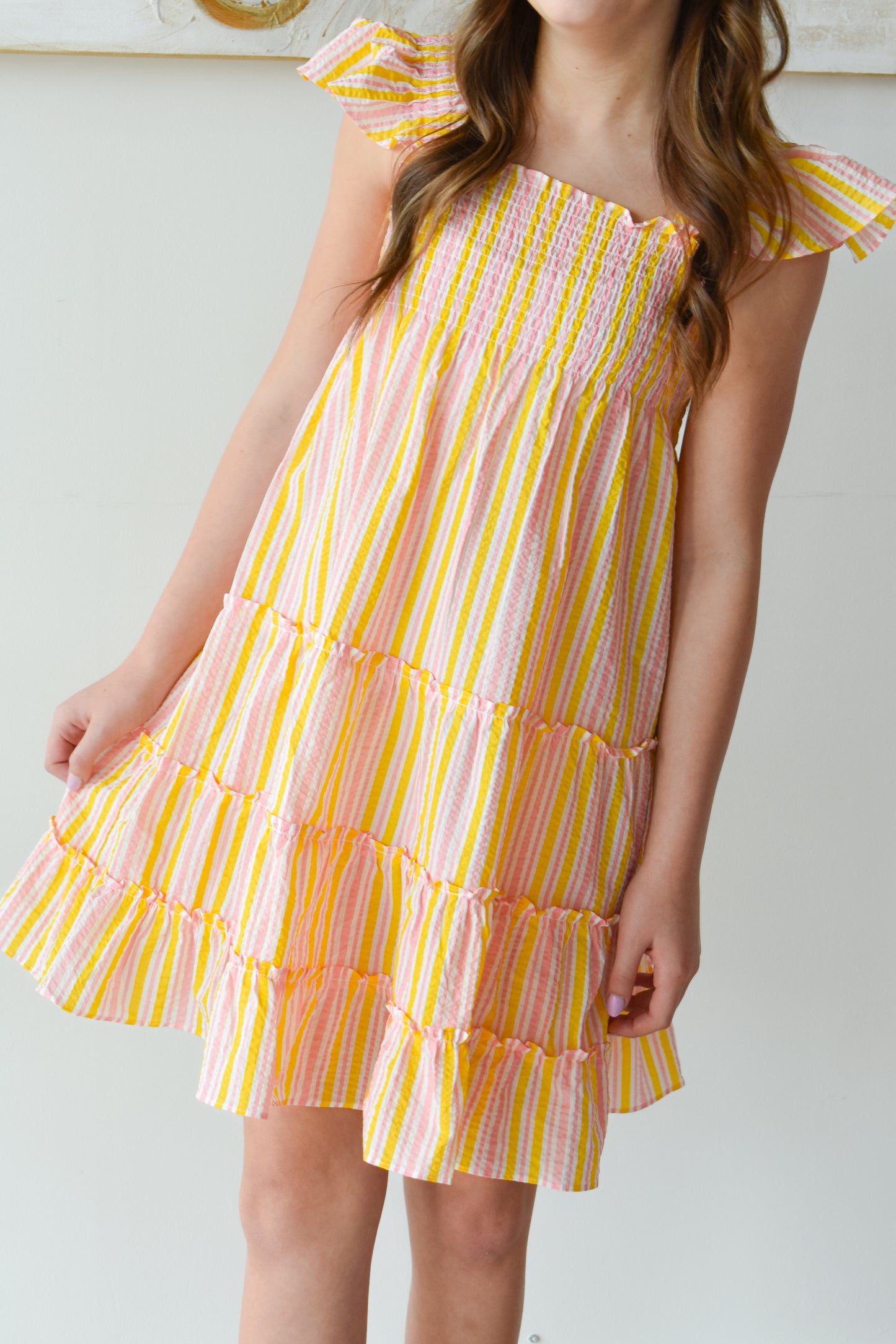 Twirl Dress-Buttercup Seersucker