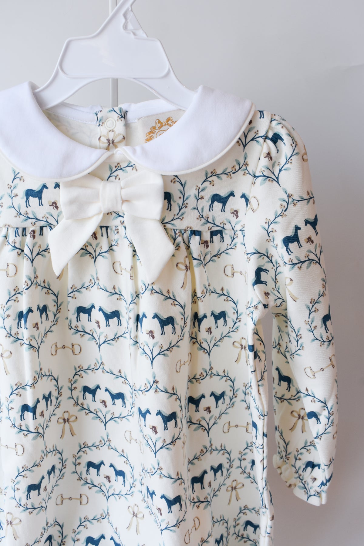 Long Sleeve Banks Bow Dress-Horse Bits and Bows