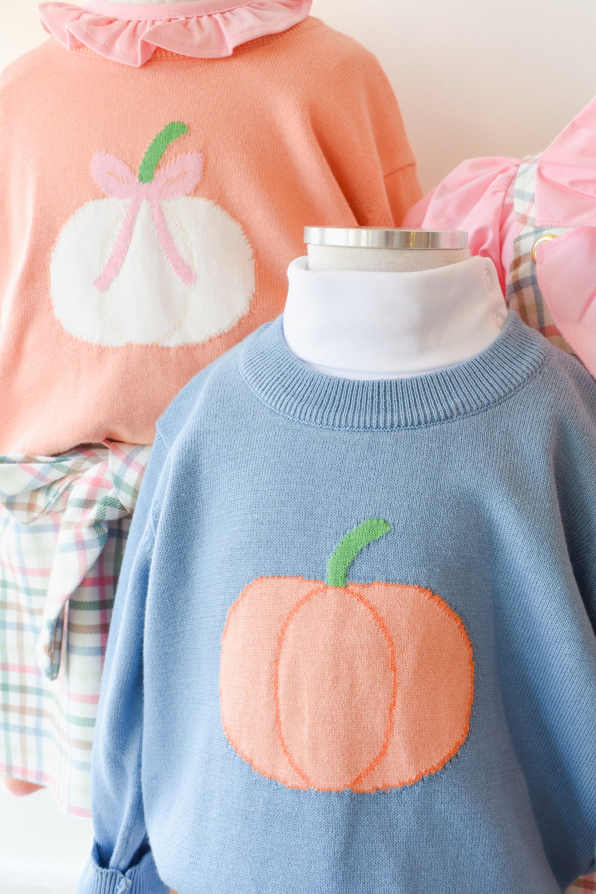 Isaac's Intarsia Sweater-Barrington Blue/Pumpkin
