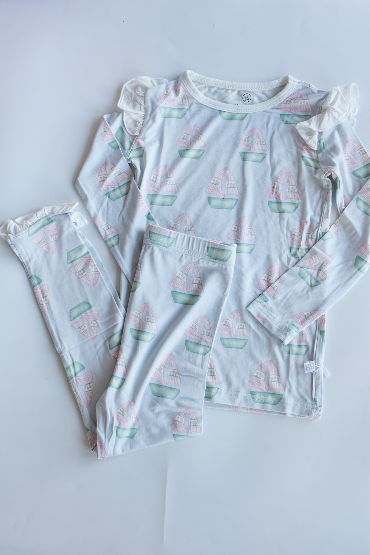 Seaside Sleepin' Girl's Bamboo PJ Pant Set
