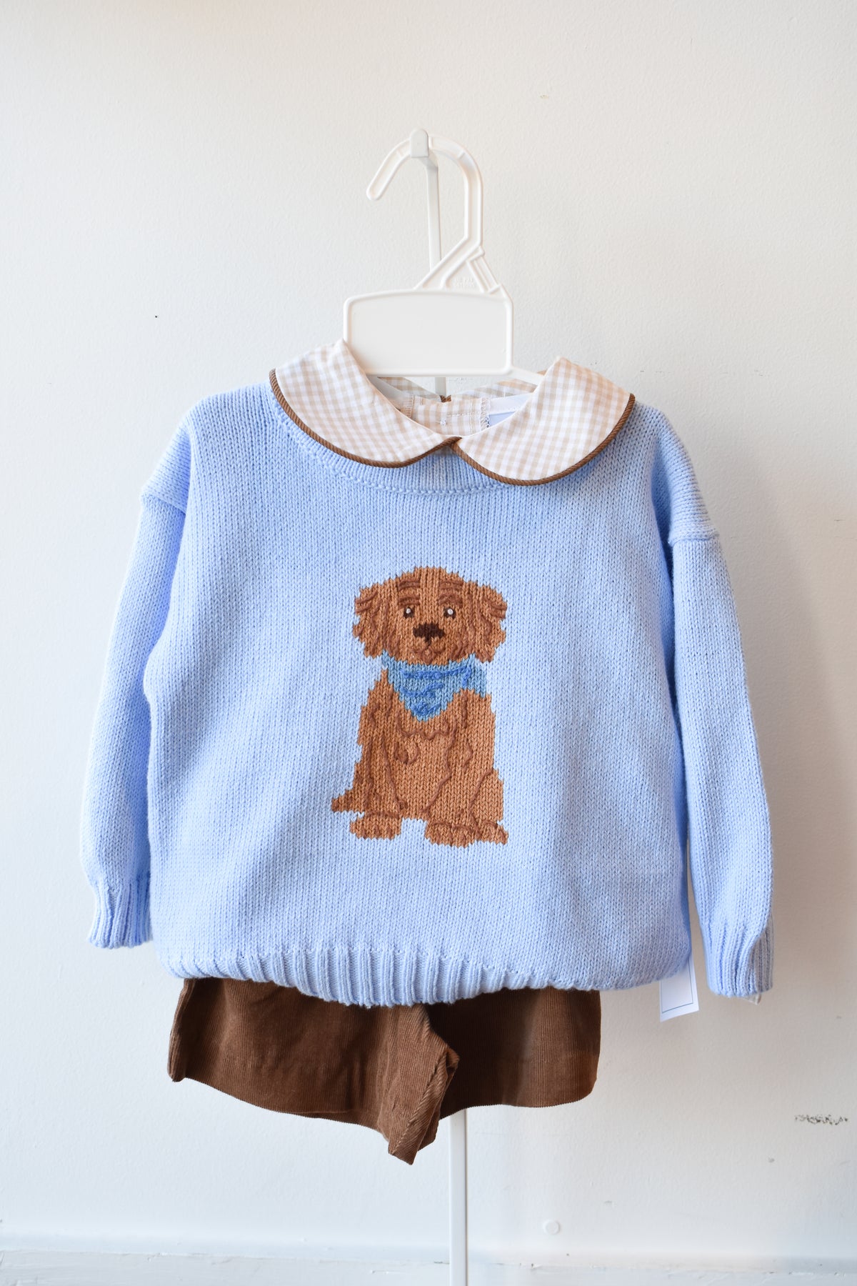 Blue Doodle Crew Sweater
