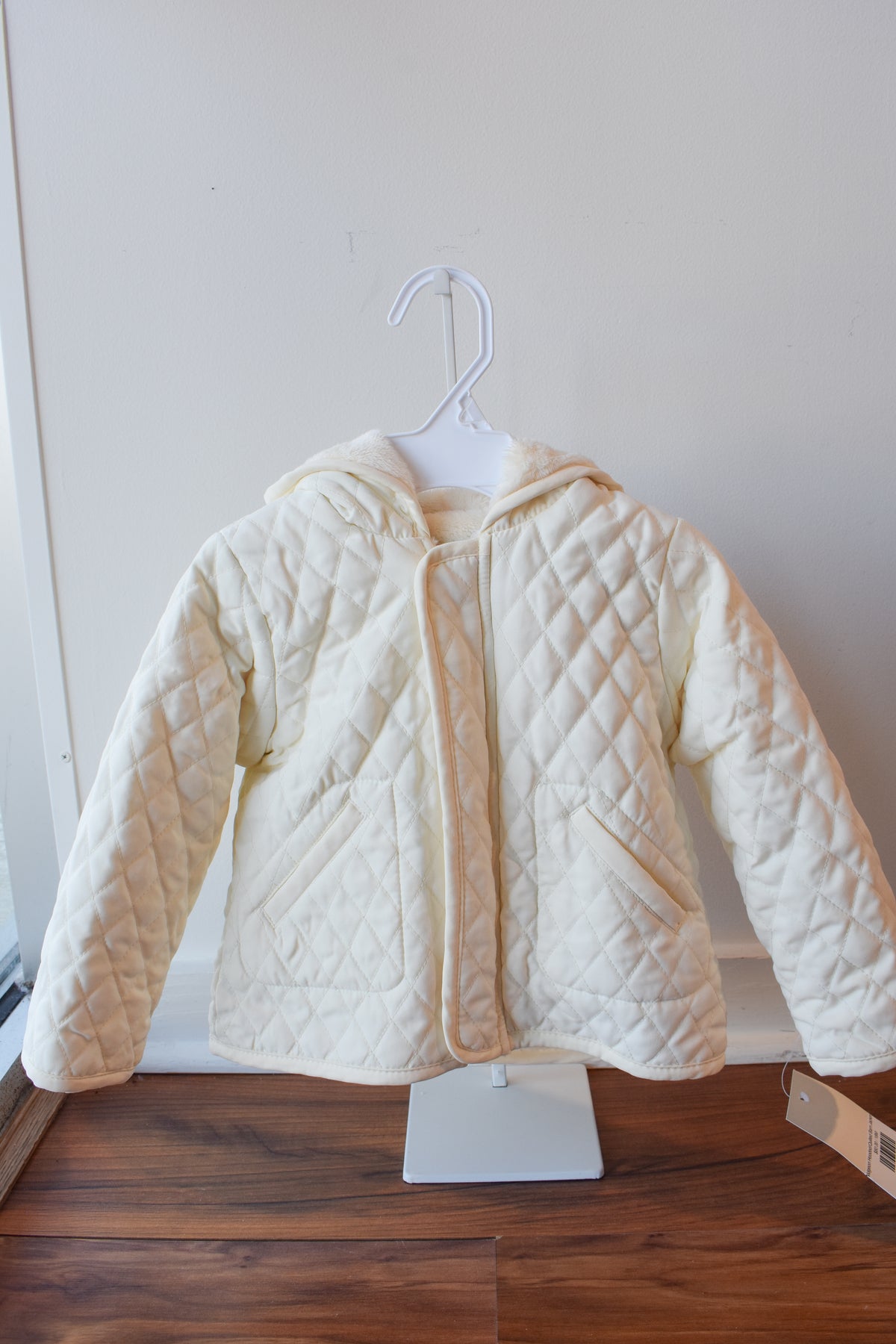 Widgeon Hooded/Quilted Barn Jacket-Cream