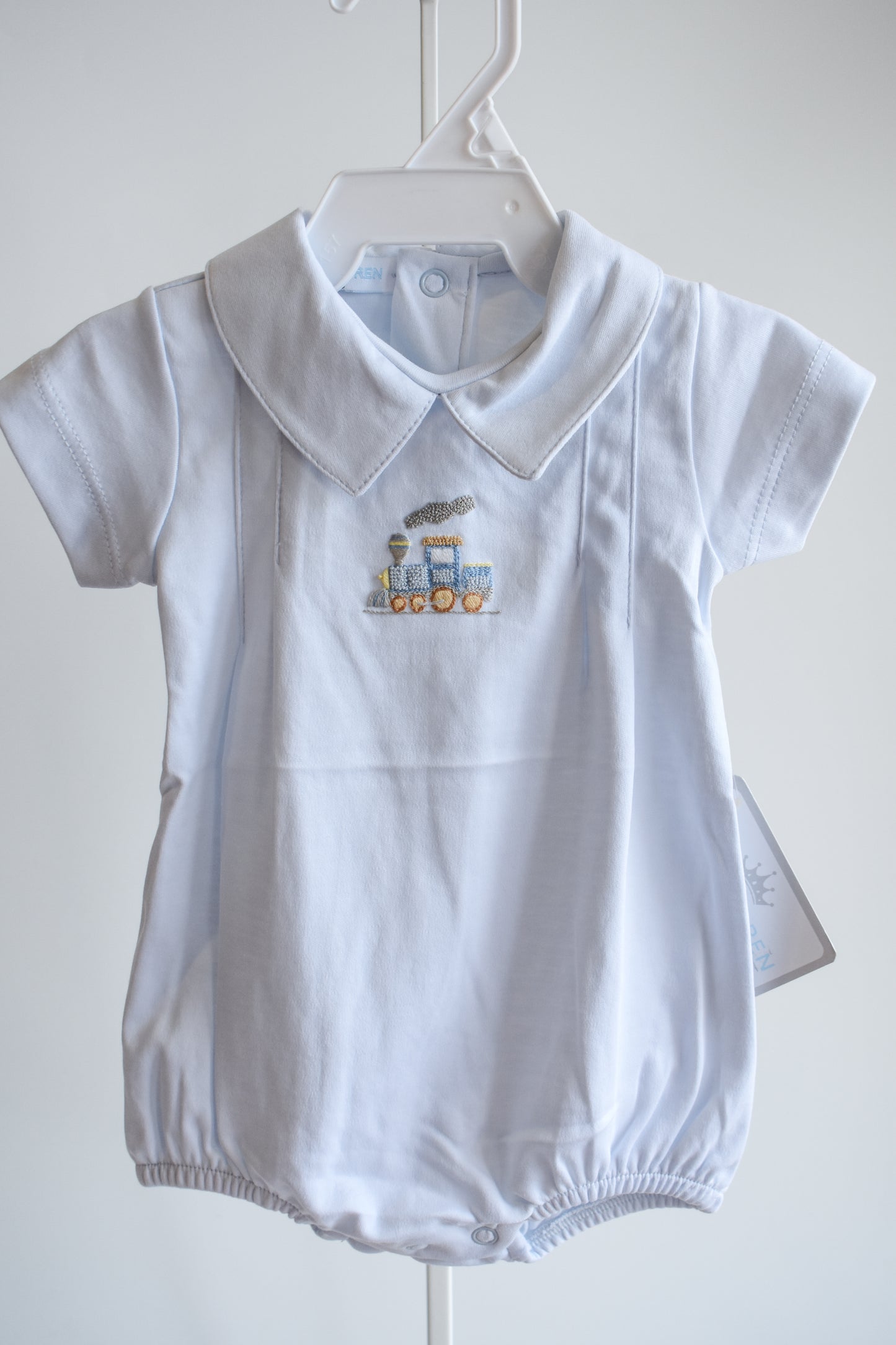 Choo Choo Train Hand Embroidered Bubble