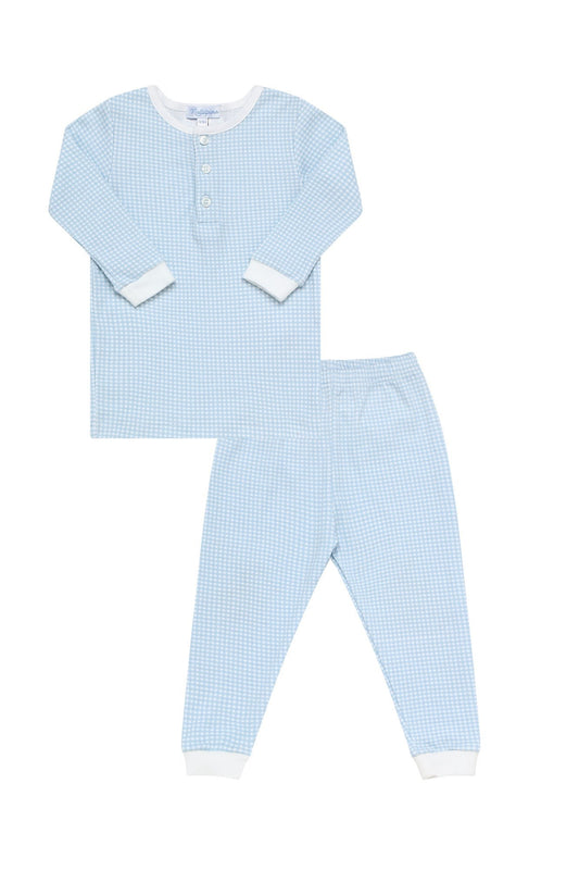 Blue Gingham PJ Pant Set