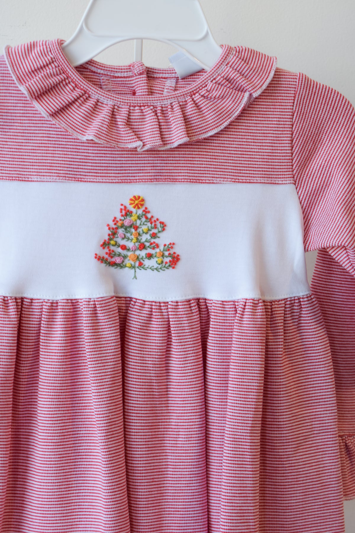 Holiday Holly Long Sleeve Ruffle Hem Dress